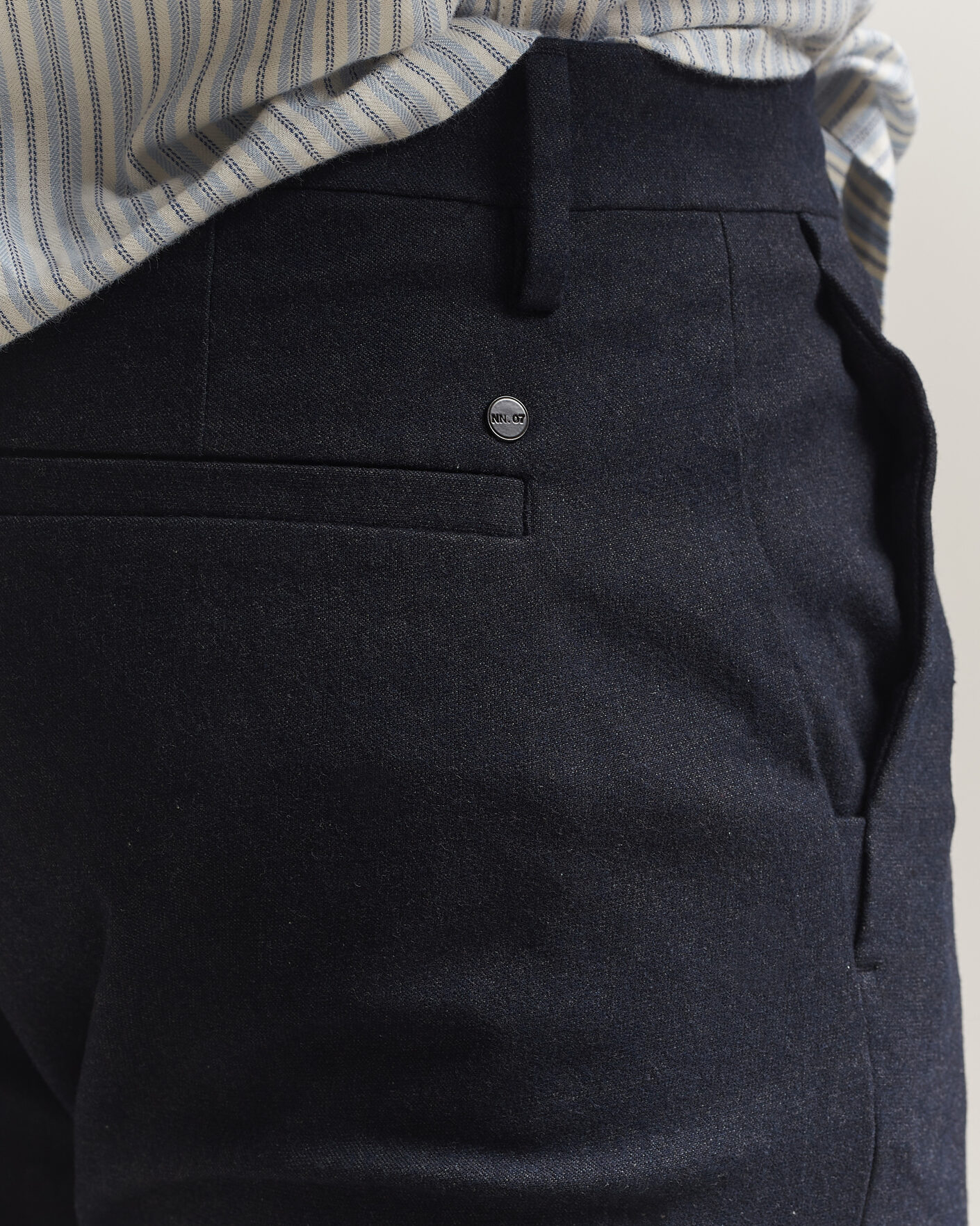 Men | Trousers | NN07 | Theo Brushed Cotton Trousers Deep Navy