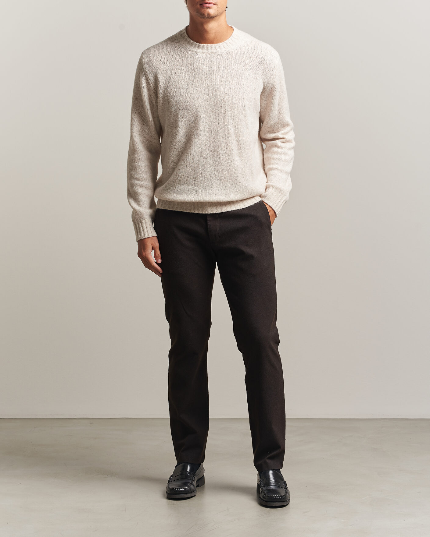 Men | Trousers | NN07 | Theo Brushed Cotton Trousers Deep Truffle