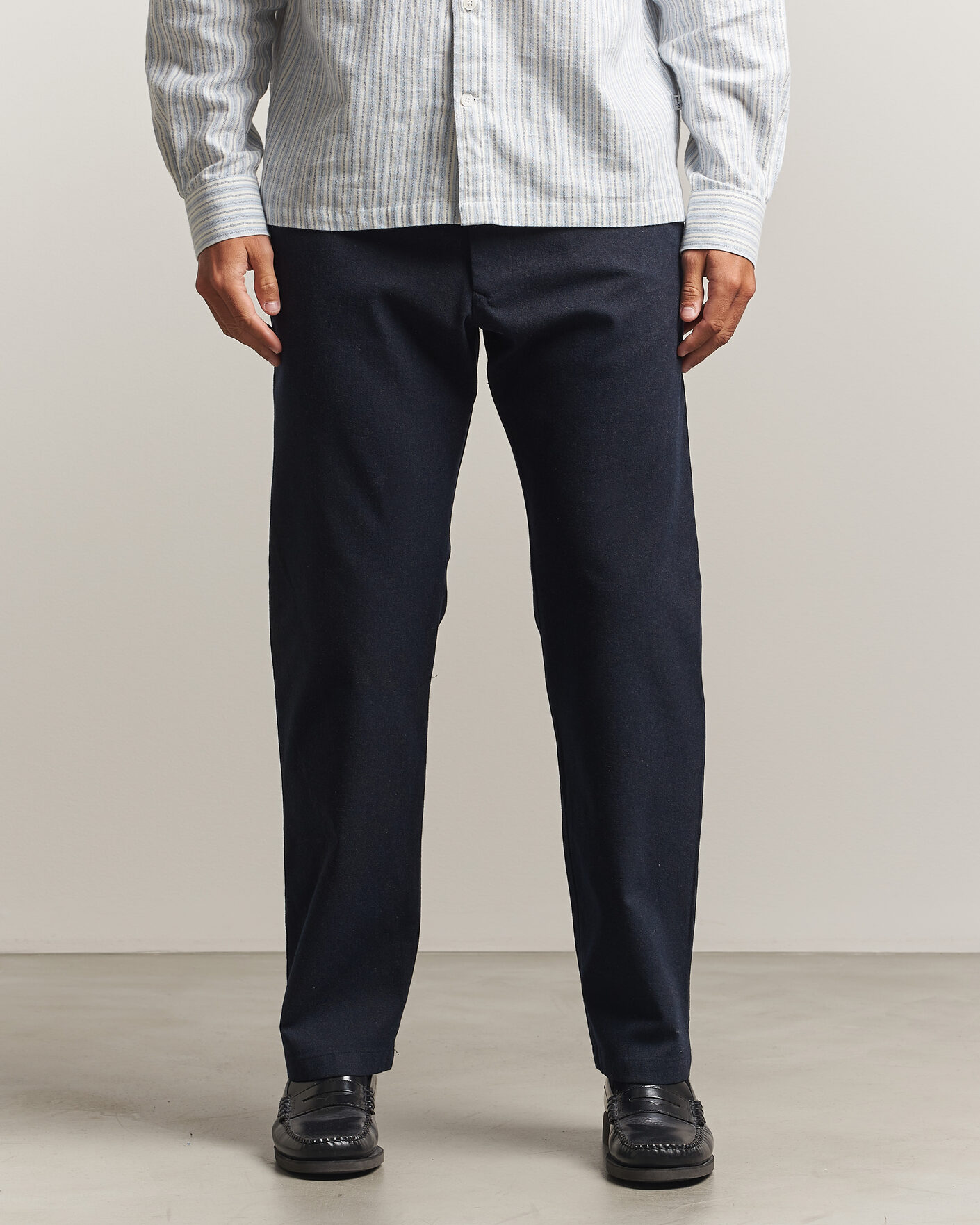 Men | Trousers | NN07 | Aden Brushed Cotton Trousers Deep Navy