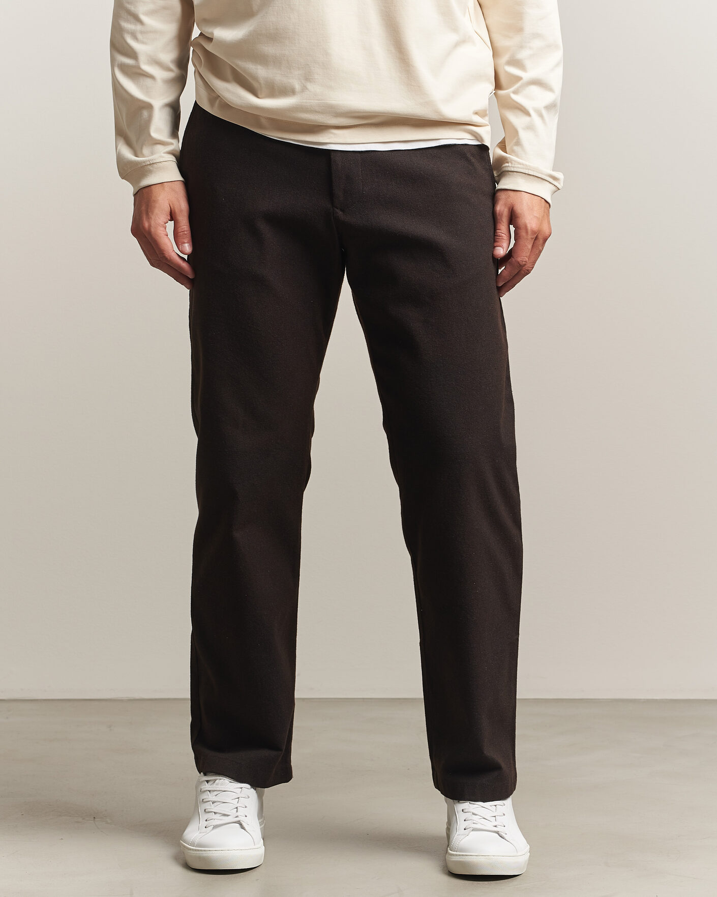 Men | Trousers | NN07 | Aden Brushed Cotton Trousers Deep Truffle