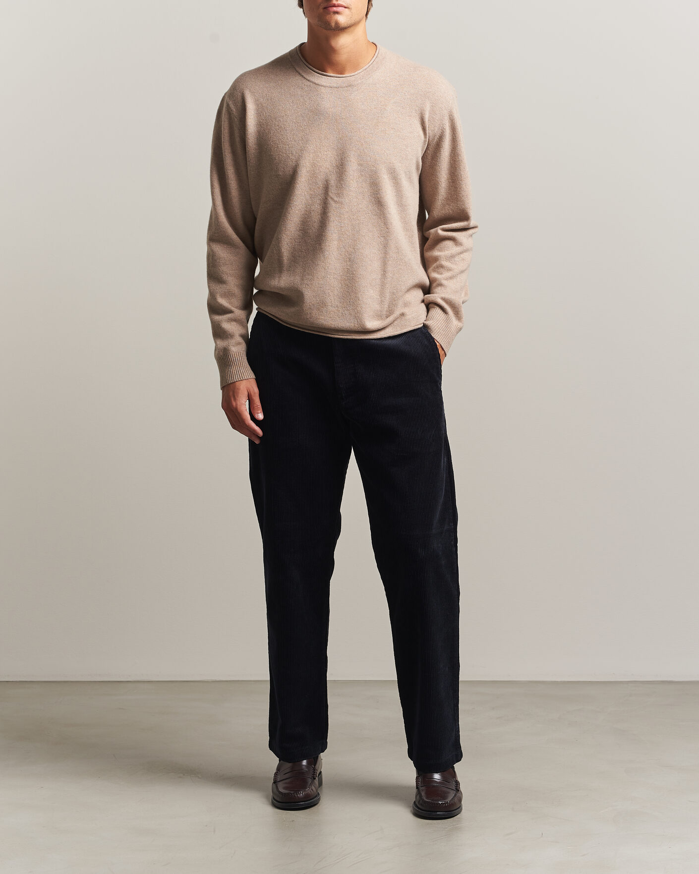 Men | Trousers | NN07 | Aden Regular Fit Corduroy Chinos Deep Navy