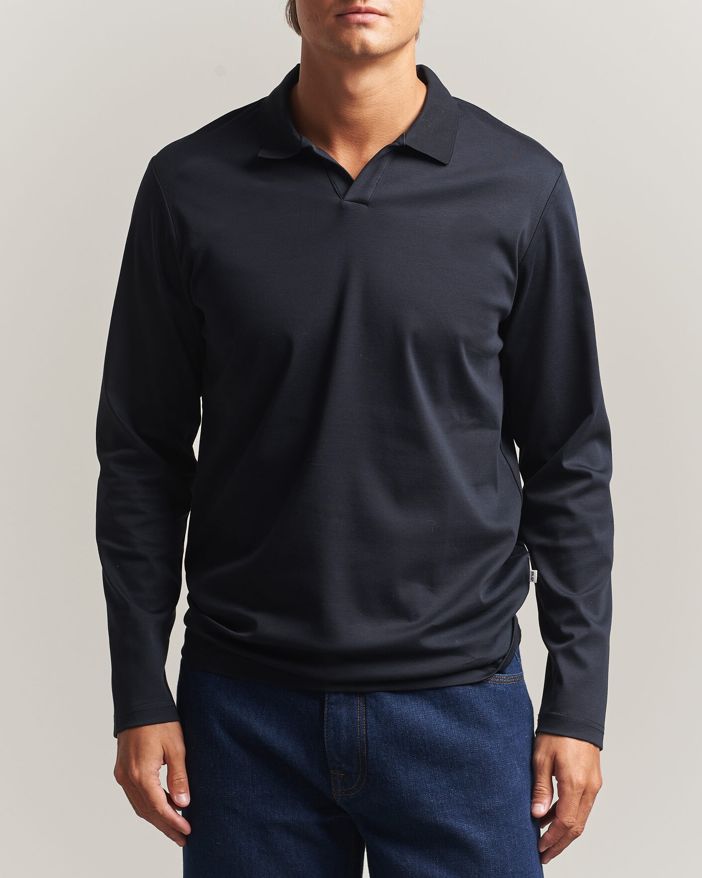 Men | Polo Shirts | NN07 | Paul Long Sleeve Polo Deep Navy