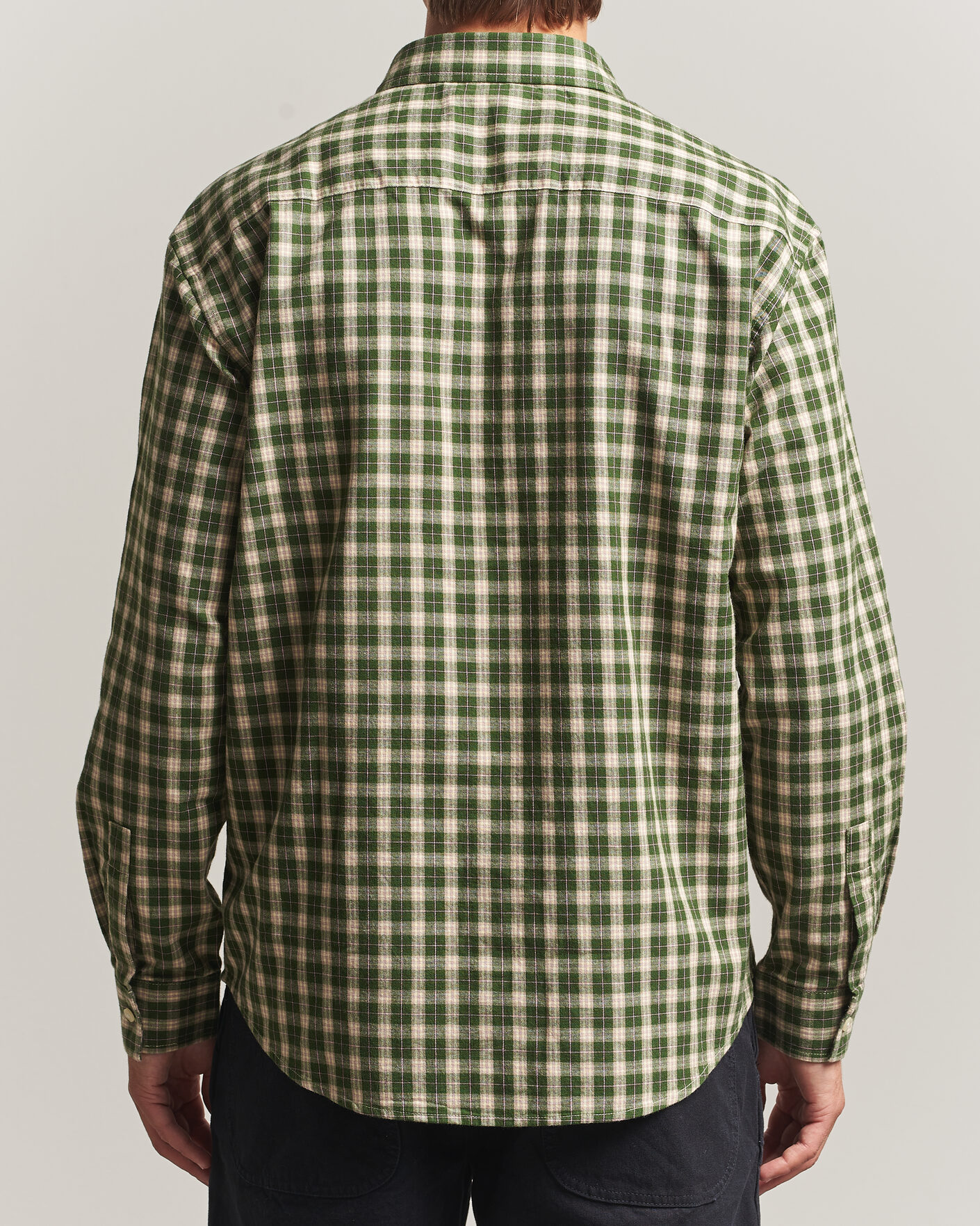 Men | Shirts | NN07 | Deon Flannel Shirt Eden Green Check