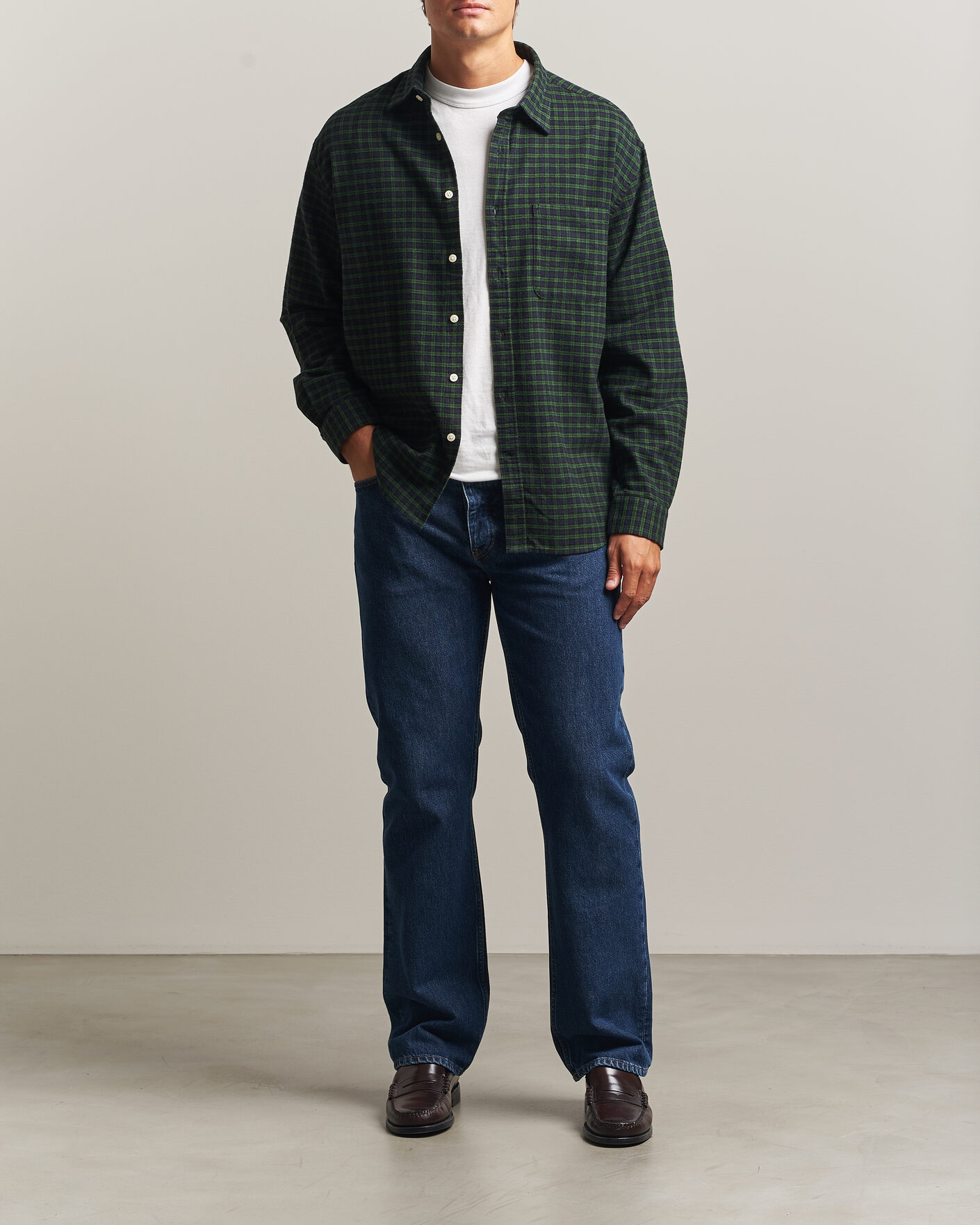Men | Shirts | NN07 | Deon Flannel Shirt Eden Check