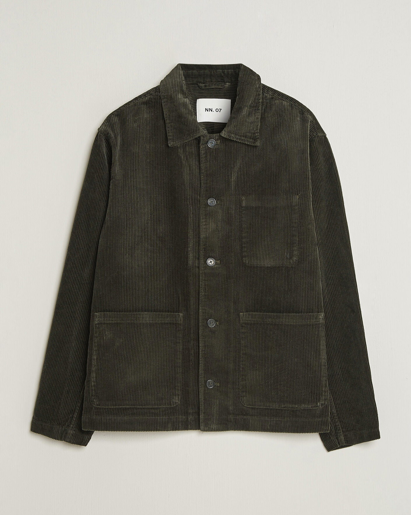 Men | Shirts | NN07 | Morgan Corduroy Overshirt Dark Army