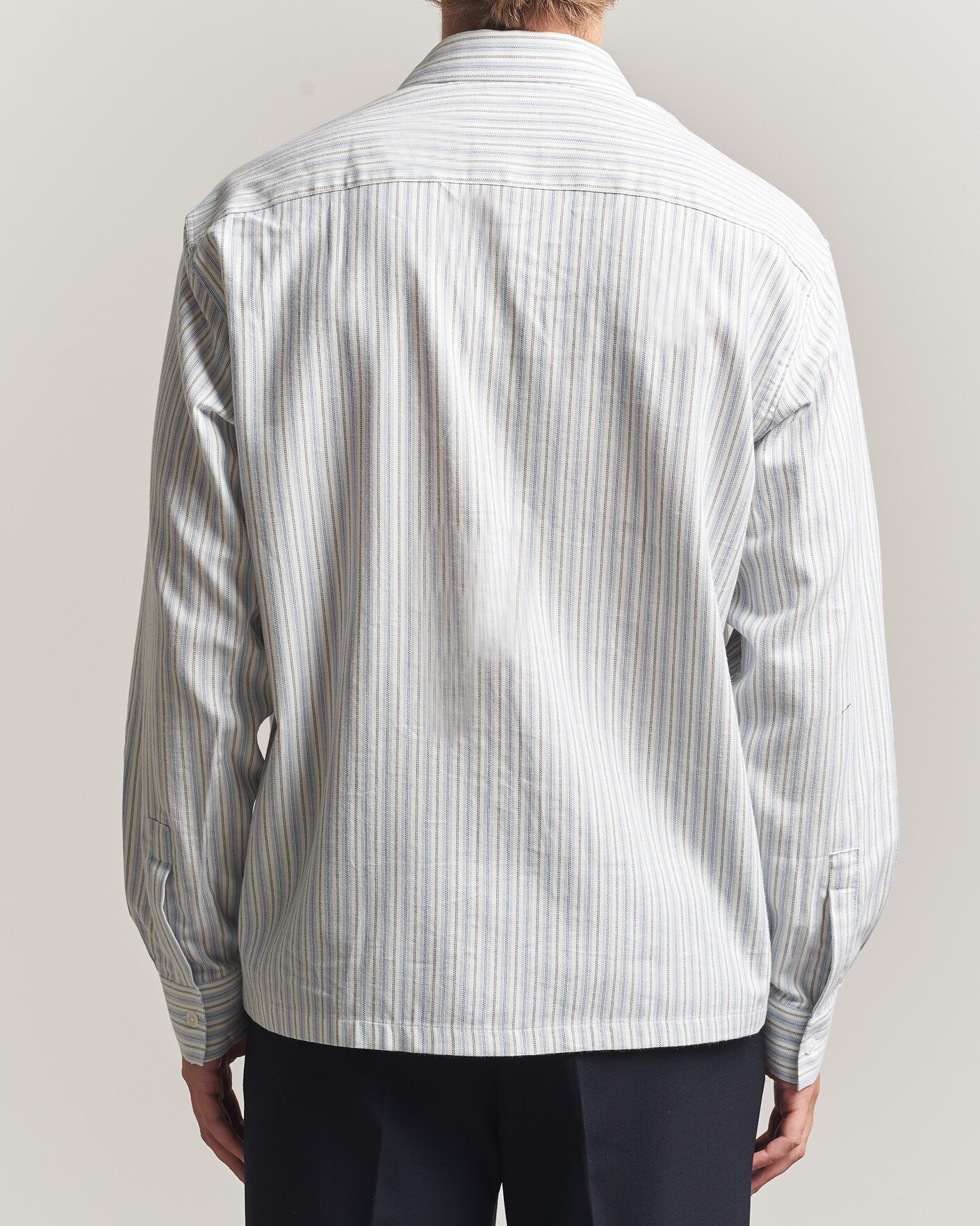 Men | Shirts | NN07 | Deon Brushed Cotton Striped Shirt Blue