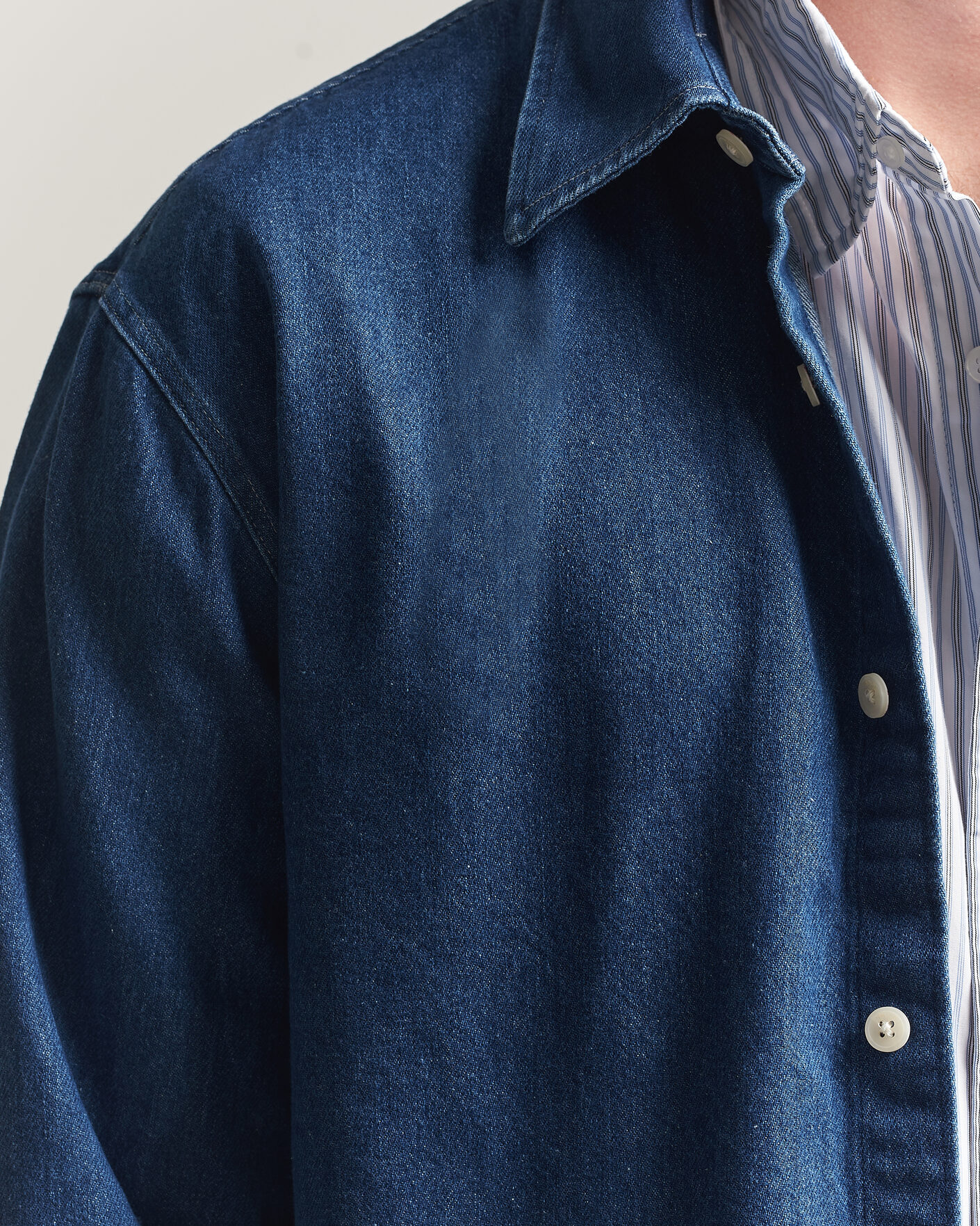 Men | Shirts | NN07 | Casper Denim Overshirt Medium Indigo