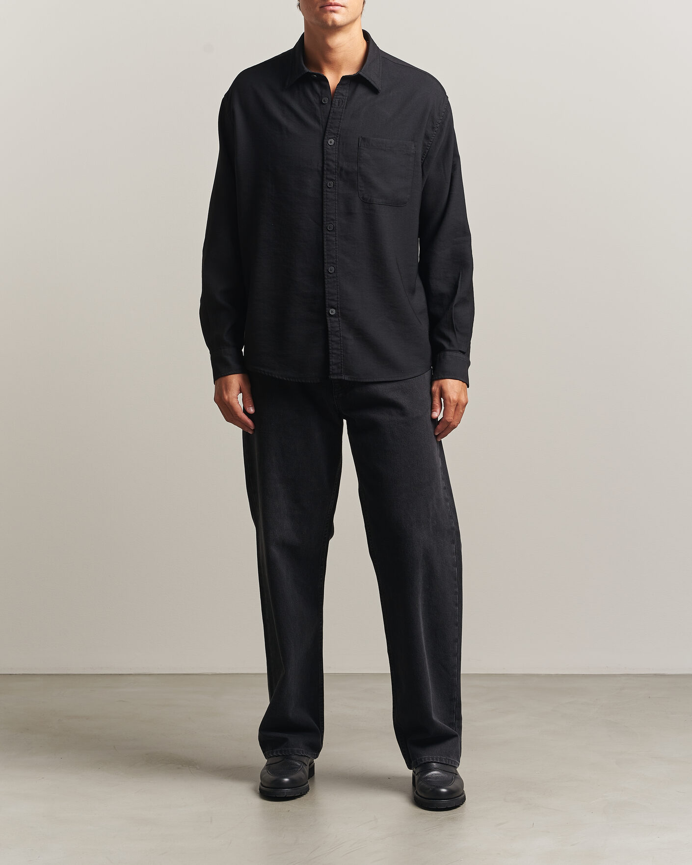 Men | Shirts | NN07 | Deon Viscose Shirt Black