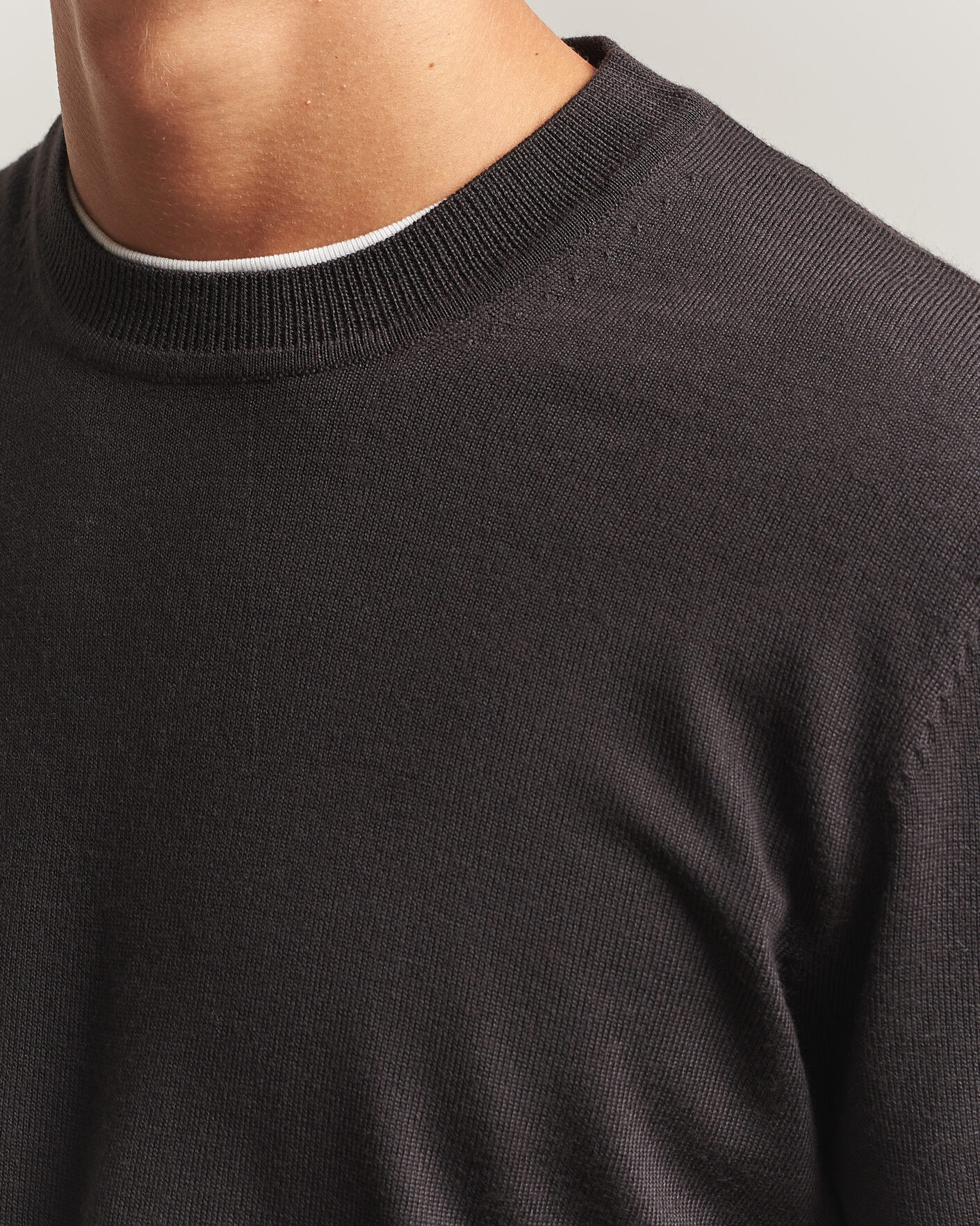 Men | Sweaters & Knitwear | NN07 | Ted Merino Crew Neck Pullover Deep Truffle