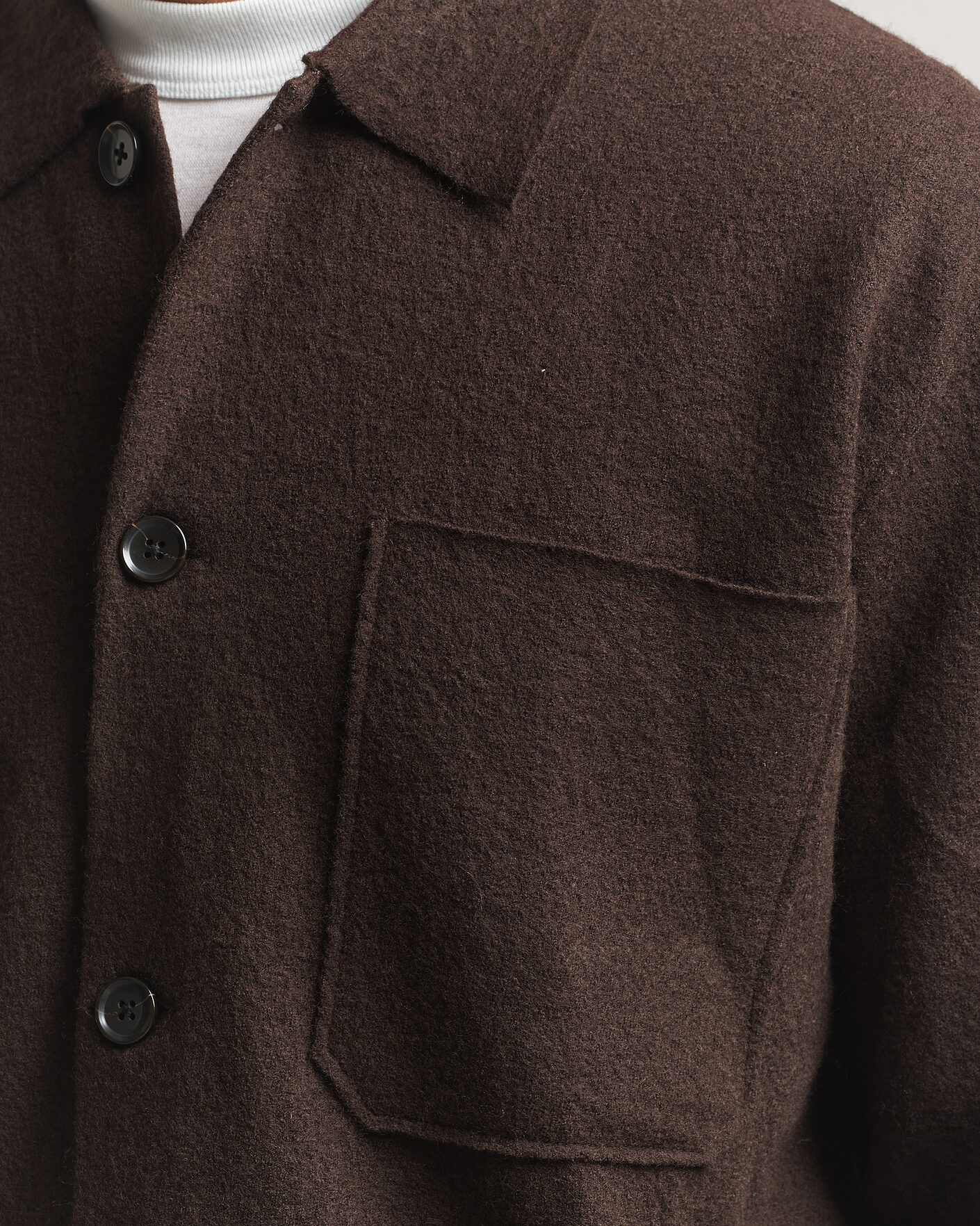 Men | Sweaters & Knitwear | NN07 | Jonas Boiled Wool Cardigan Deep Truffle