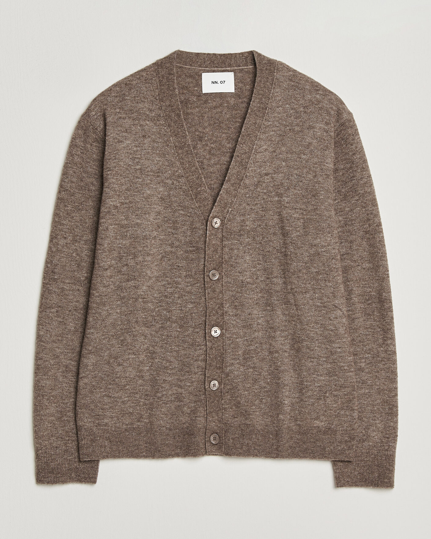Men | Sweaters & Knitwear | NN07 | Gavin Brushed Wool Knitted Cardigan Desert Clay