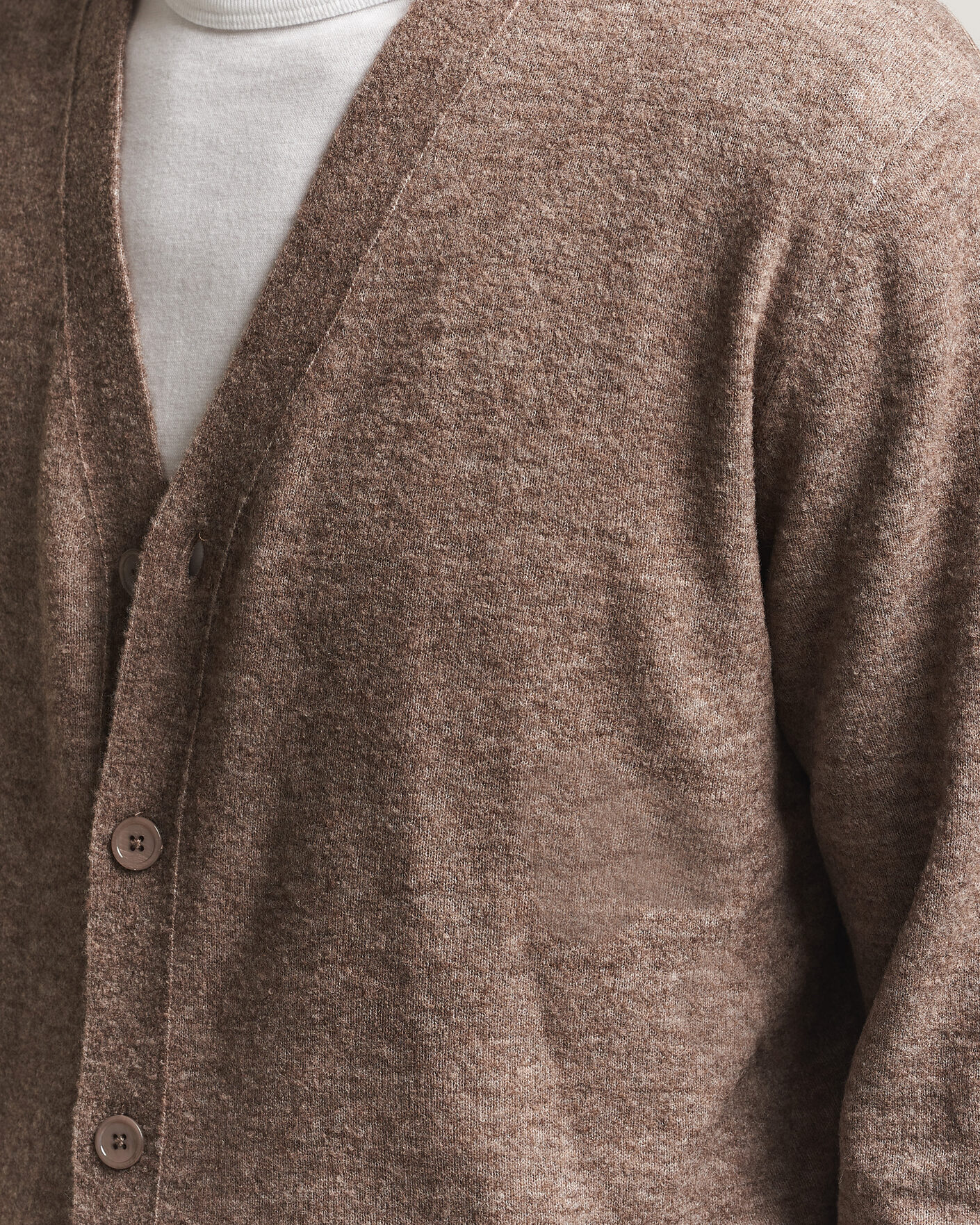 Men | Sweaters & Knitwear | NN07 | Gavin Brushed Wool Knitted Cardigan Desert Clay