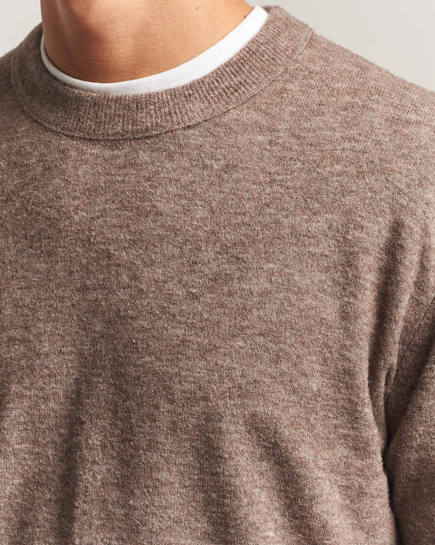 Men | Sweaters & Knitwear | NN07 | Gavin Brushed Wool Knitted Sweater Desert Clay