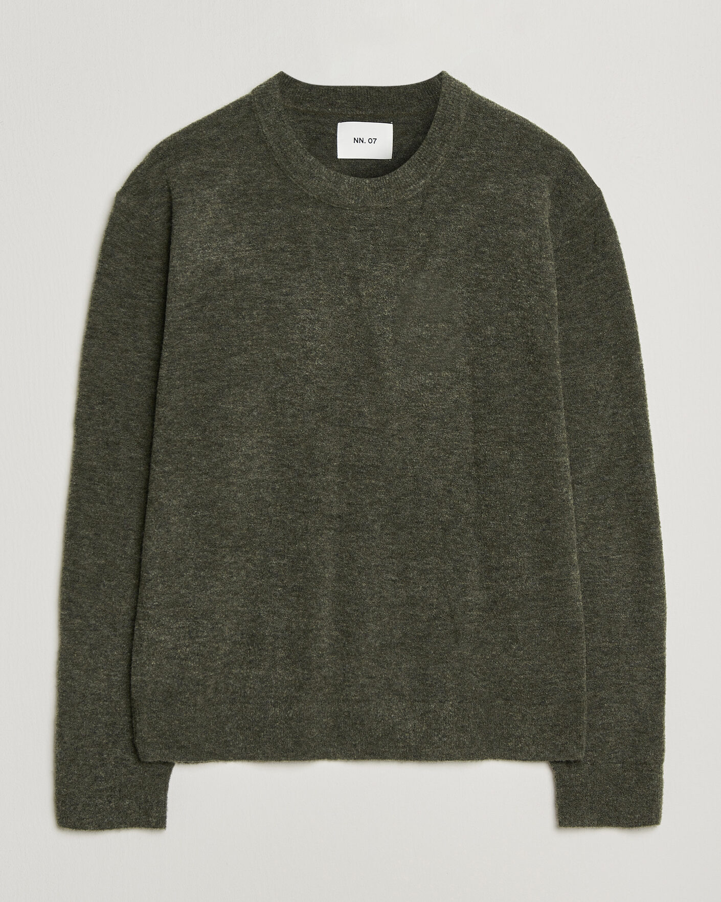 Men | Sweaters & Knitwear | NN07 | Gavin Brushed Wool Knitted Sweater Dark Army