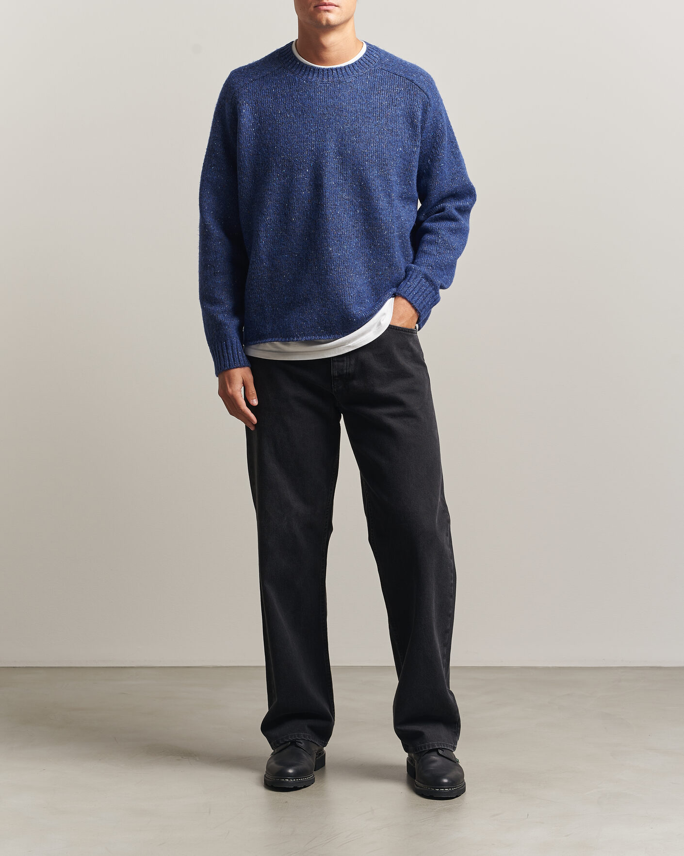 Men | Sweaters & Knitwear | NN07 | Jim Neps Wool Knitted Sweater Blue Ignition