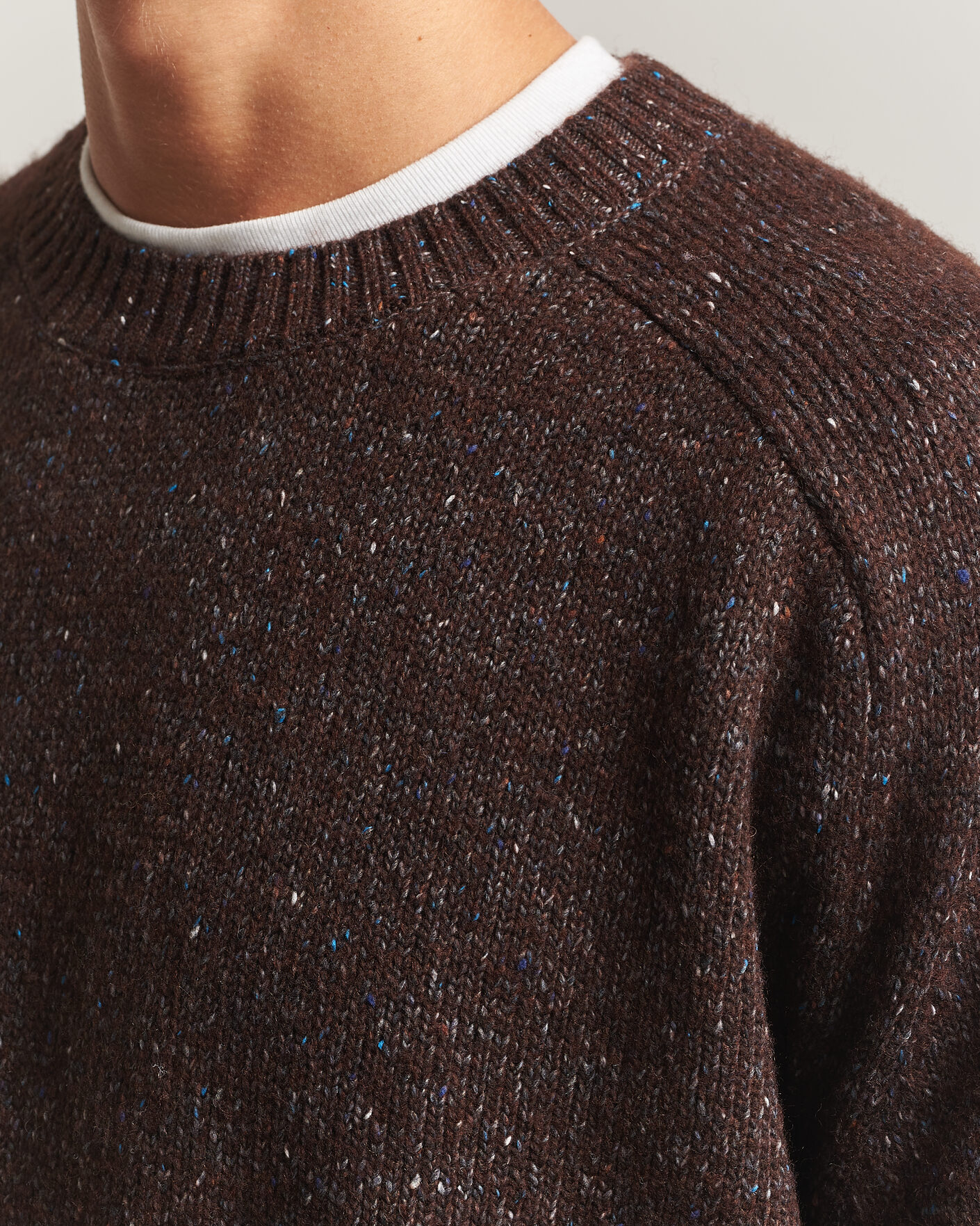 Men | Sweaters & Knitwear | NN07 | Jim Neps Wool Knitted Sweater Deep Truffle