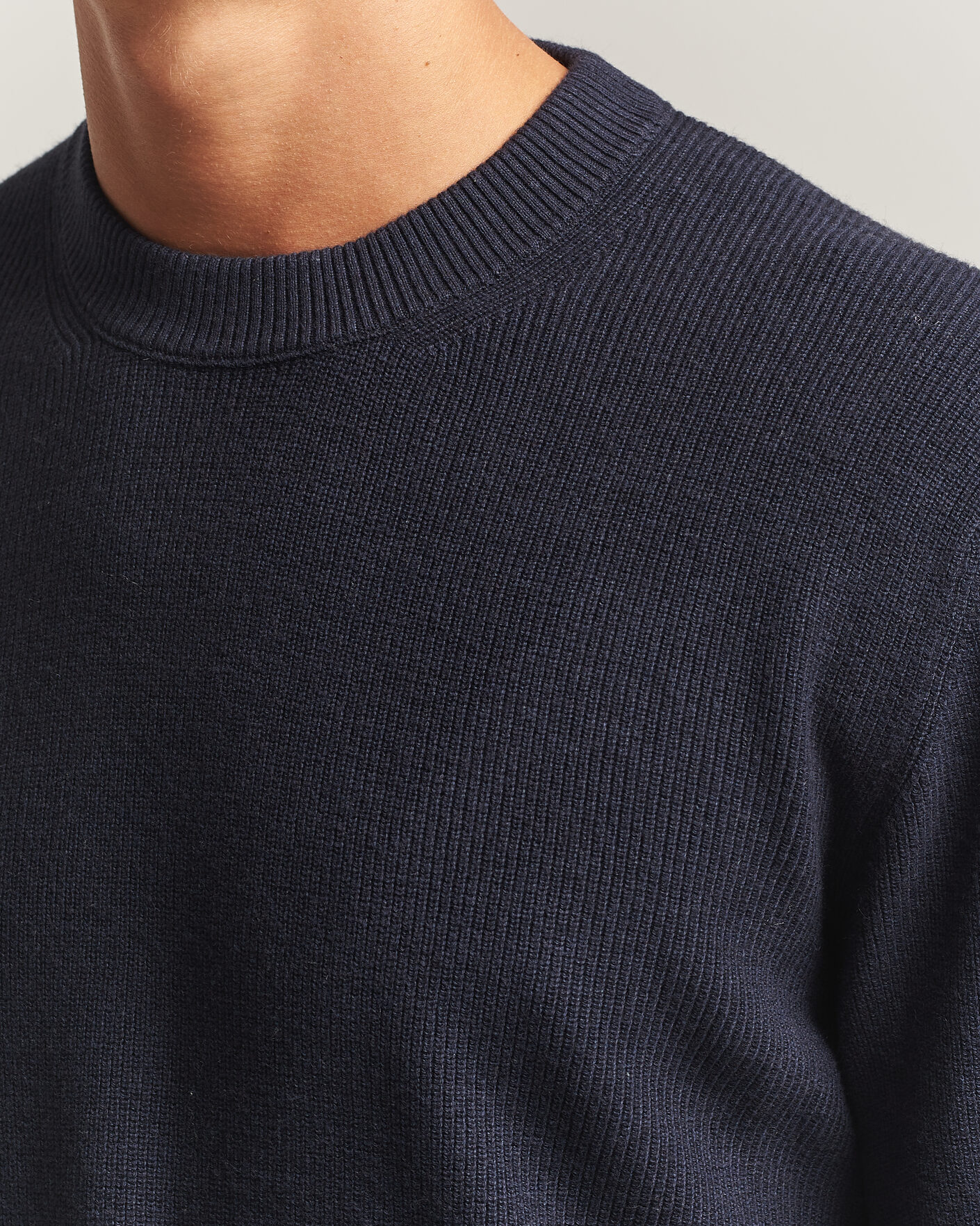 Men | Sweaters & Knitwear | NN07 | Hope Cotton/Cashmere Rib Knitted Sweater Navy
