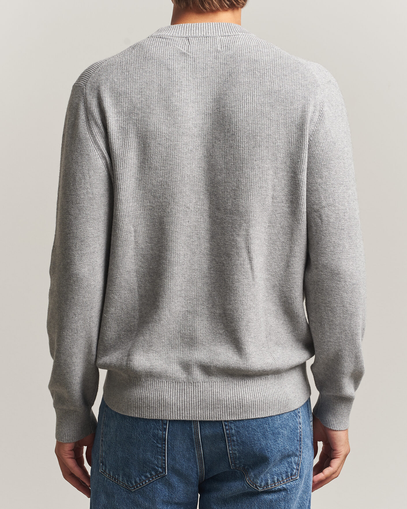 Men | Sweaters & Knitwear | NN07 | Hope Cotton/Cashmere Rib Knitted Sweater Grey