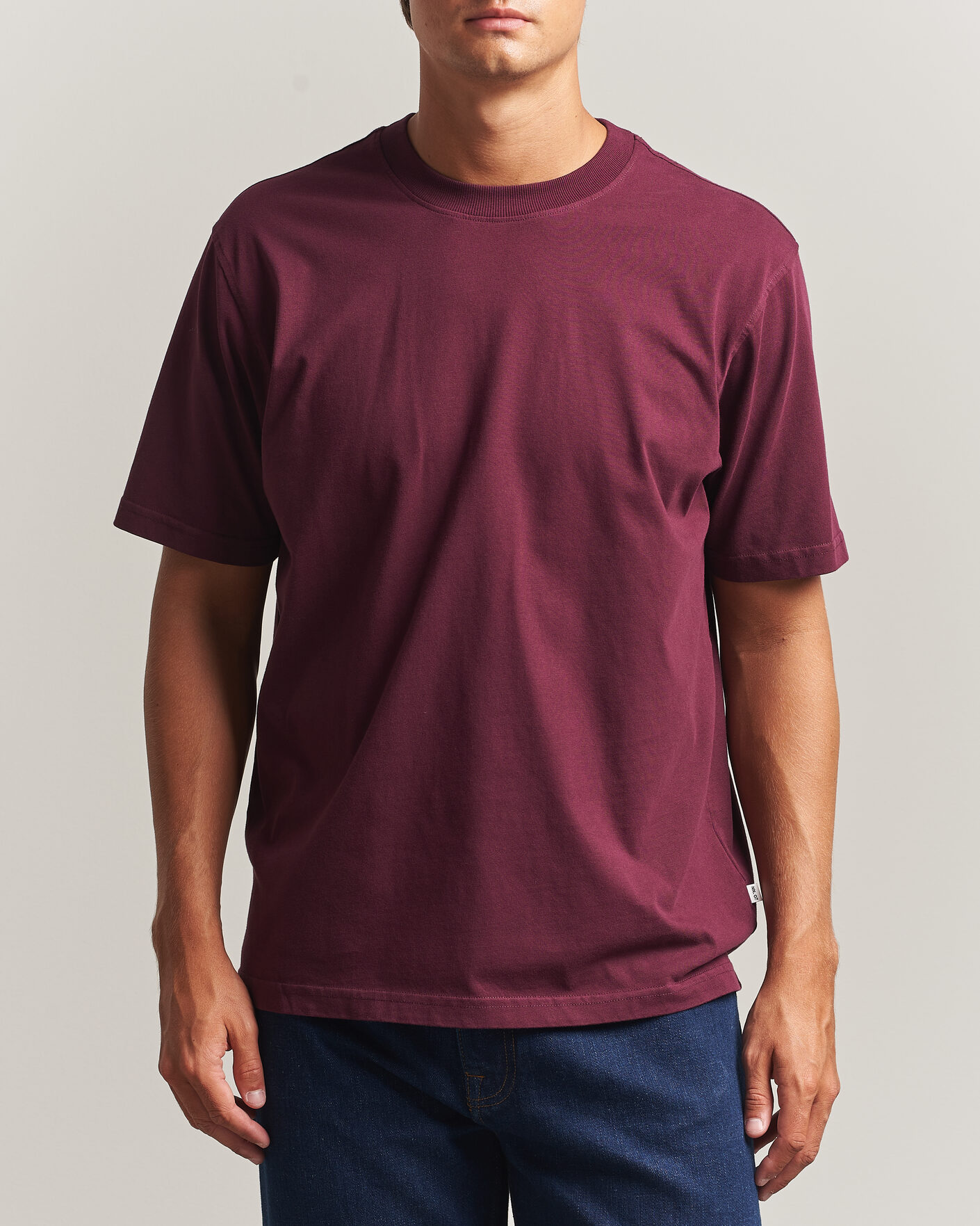 Men | T-Shirts | NN07 | Adam Crew Neck T-Shirt Winetasting