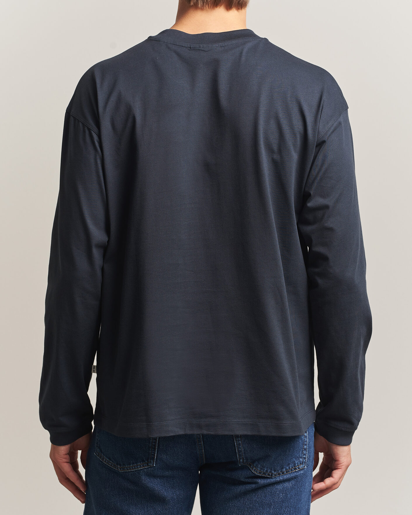 Men | T-Shirts | NN07 | Lionel Suvin Cotton Long Sleeve T-Shirt Deep Navy