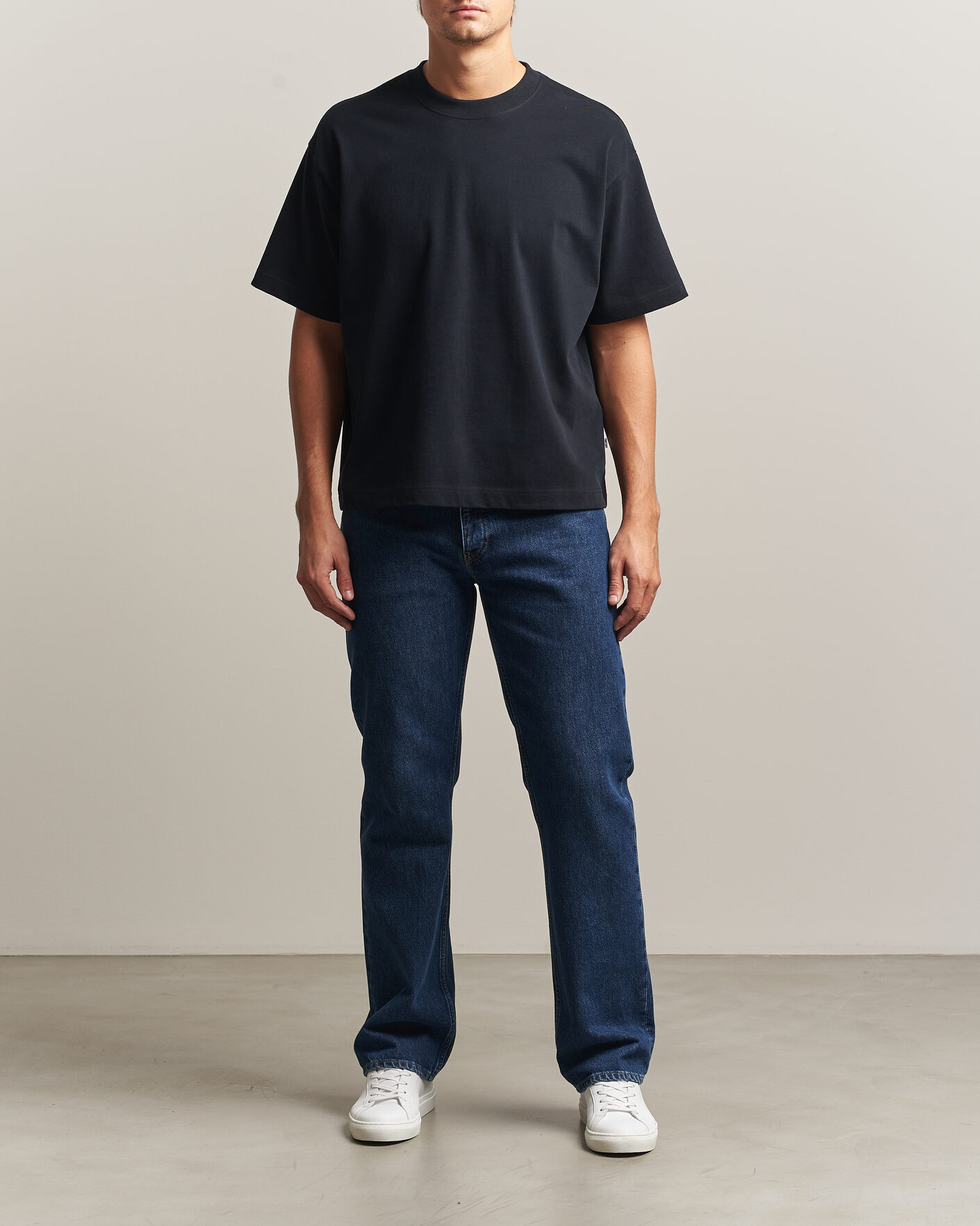 Men | T-Shirts | NN07 | David Heavy Crew Neck T-Shirt Black