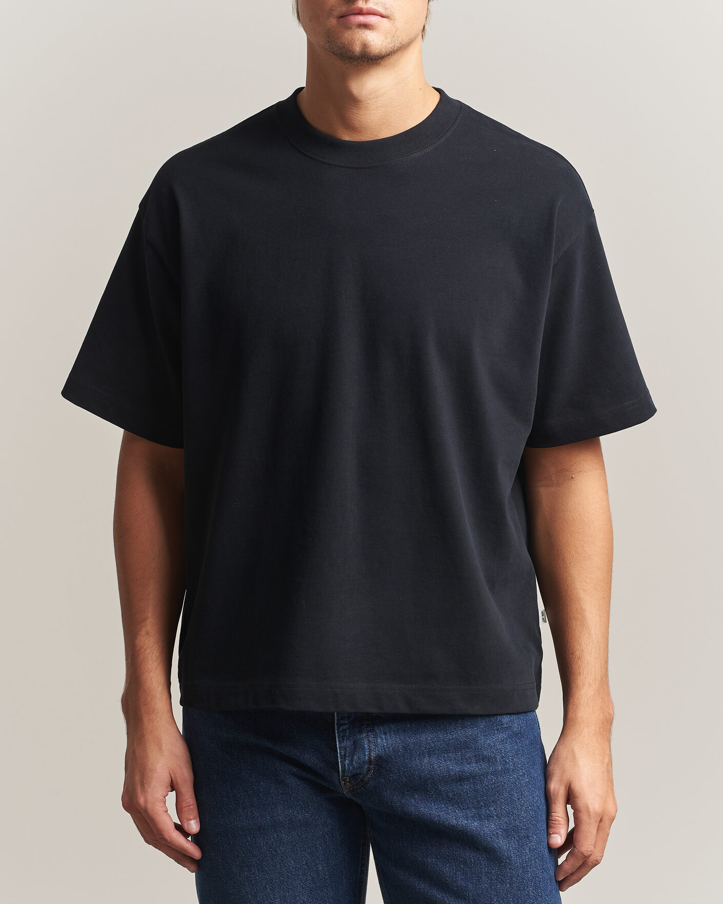 NN07 David Heavy Crew Neck T-Shirt Black at CareOfCarl.com
