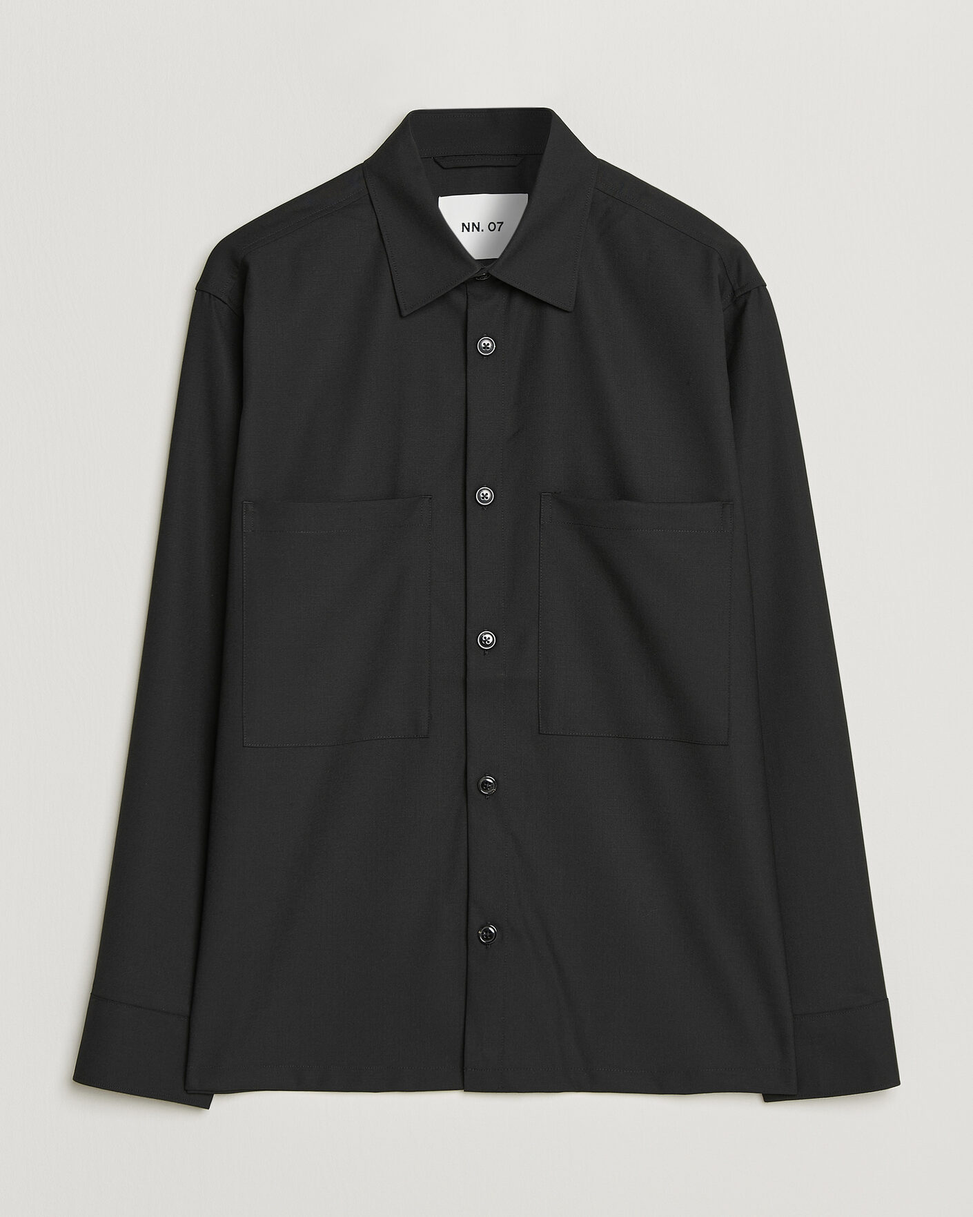Men | Shirts | NN07 | Freddy Wool Overshirt Black