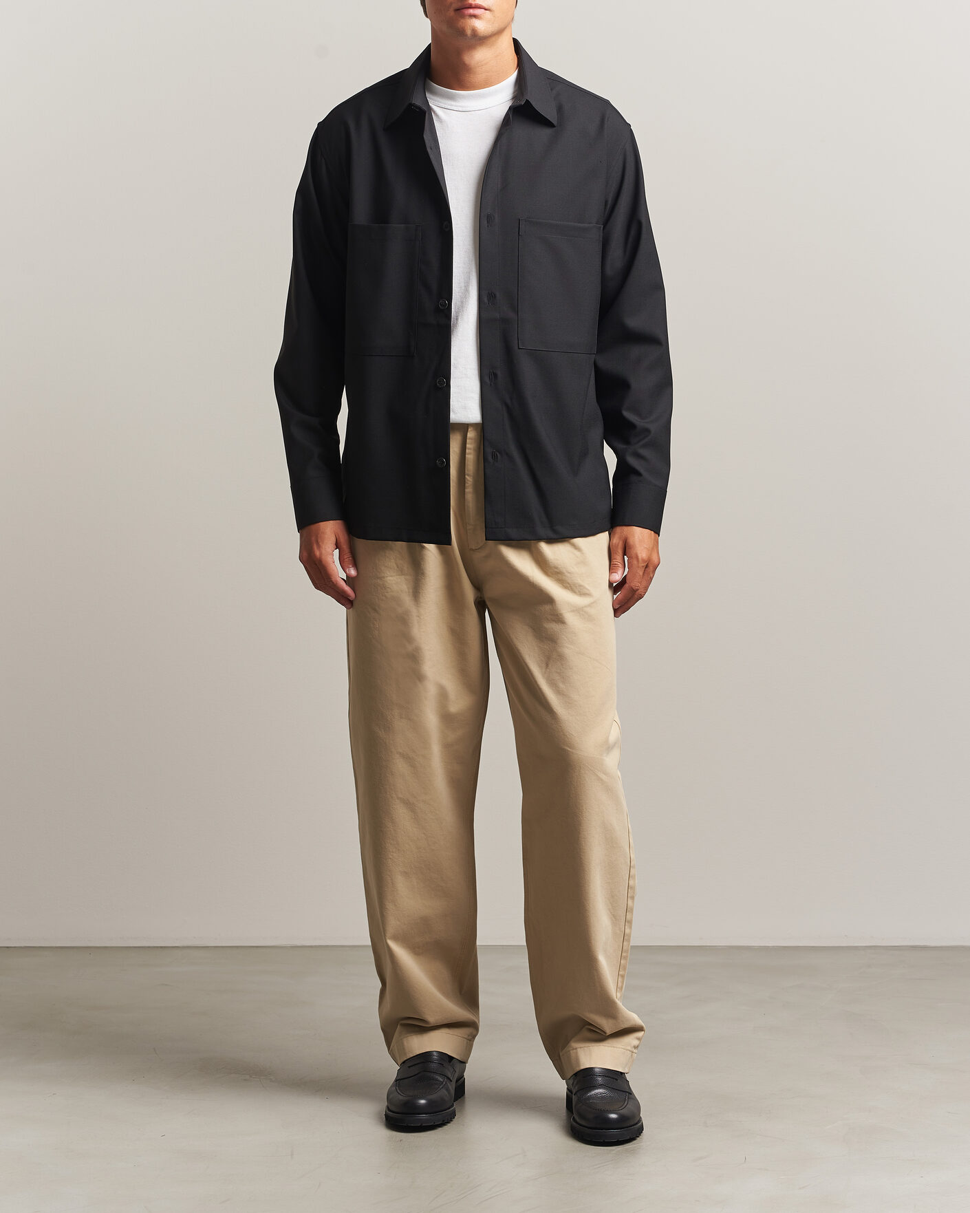 Men | Shirts | NN07 | Freddy Wool Overshirt Black
