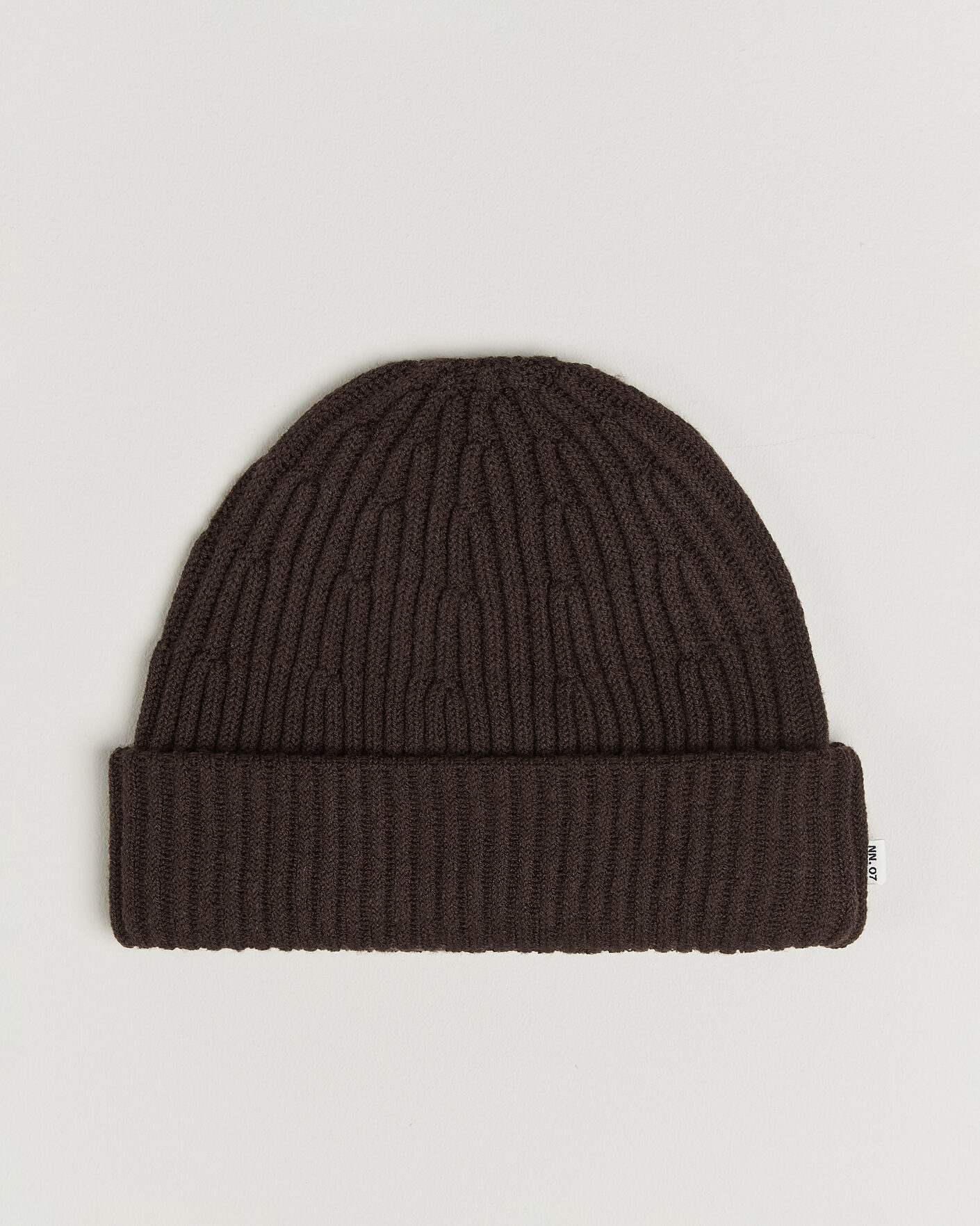 Men | Beanies | NN07 | Wool Rib Hat Deep Truffle