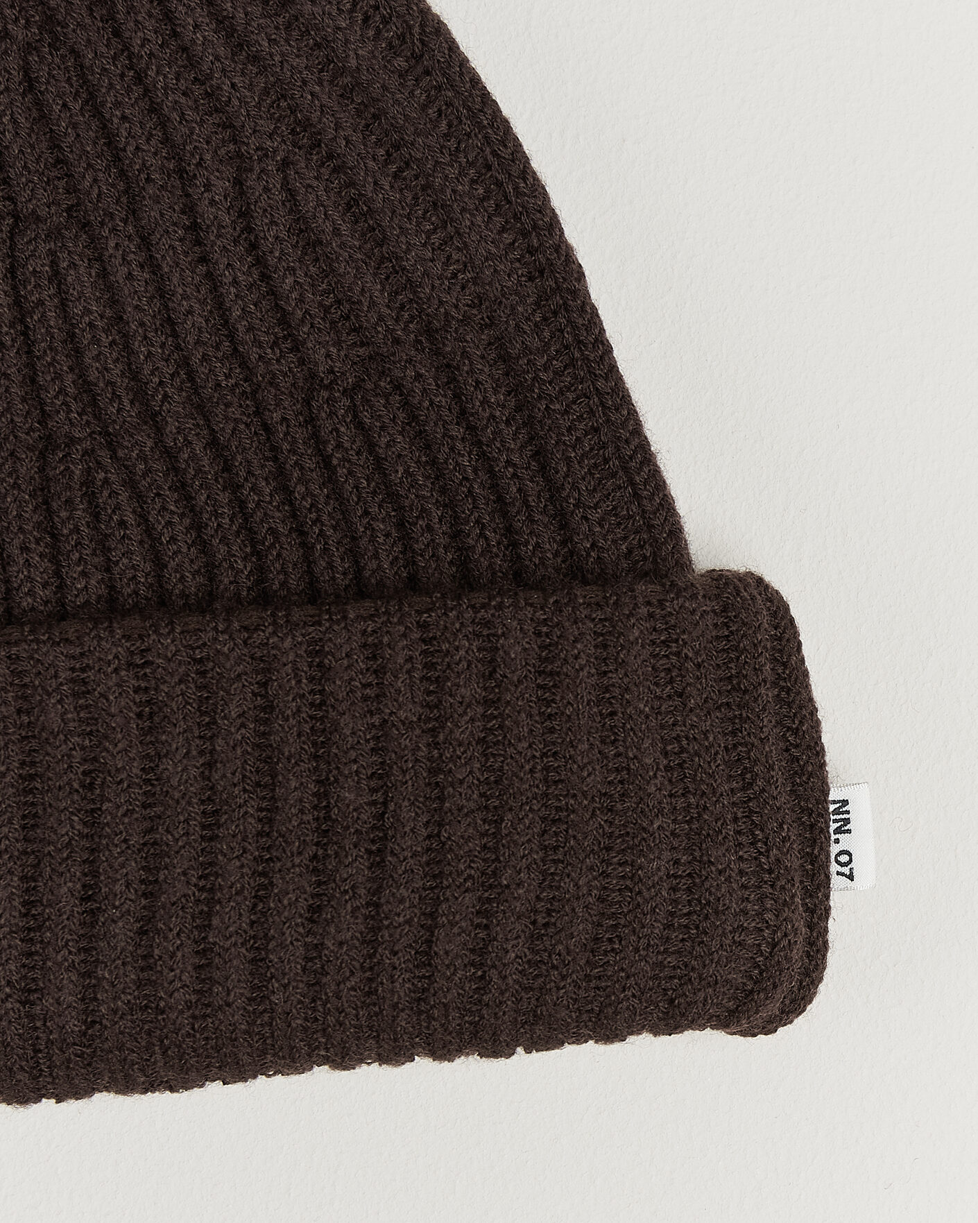 Men | Beanies | NN07 | Wool Rib Hat Deep Truffle