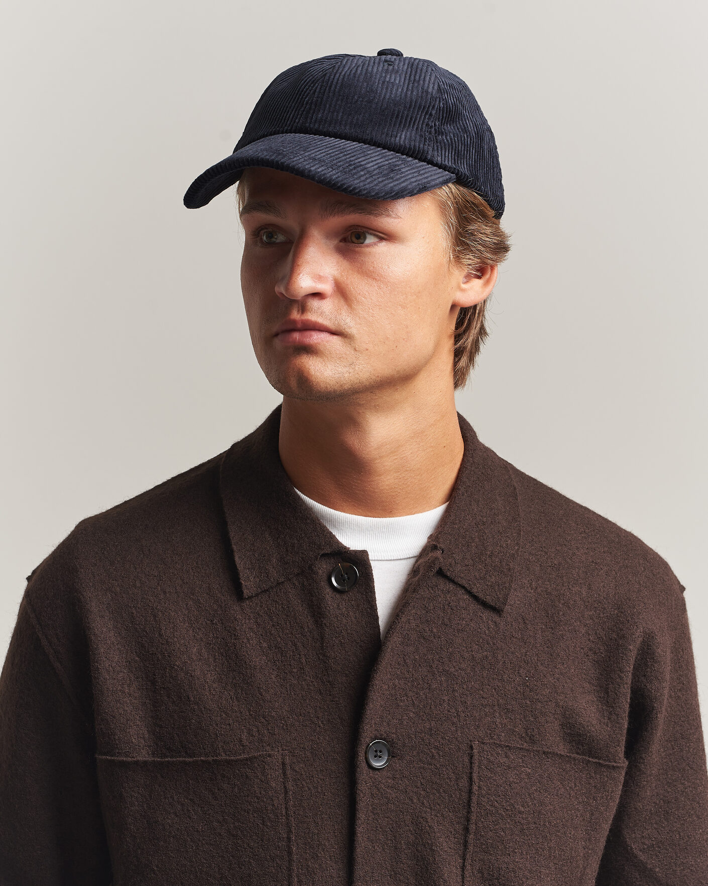 Men | Hats & Caps | NN07 | Corduroy Dad Cap Deep Navy