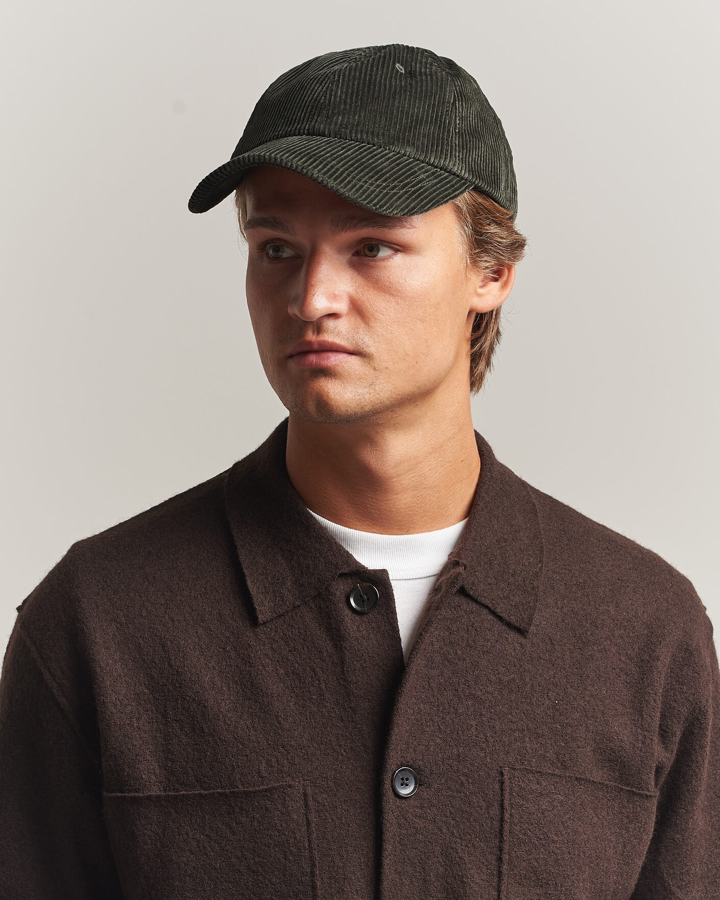 Men | Hats & Caps | NN07 | Corduroy Dad Cap Dark Army
