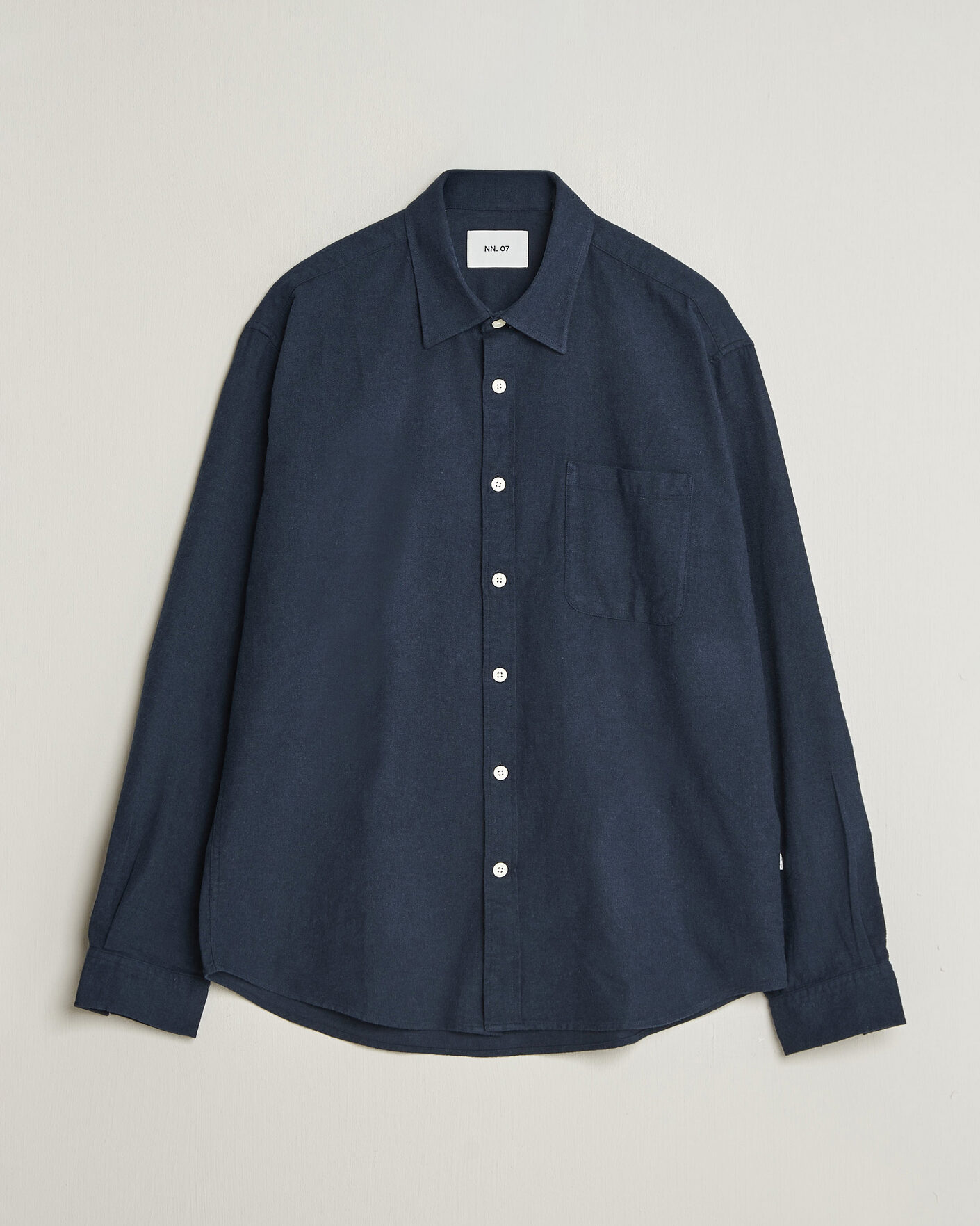 Men | Shirts | NN07 | Dino Brushed Flannel Shirt Navy Blue