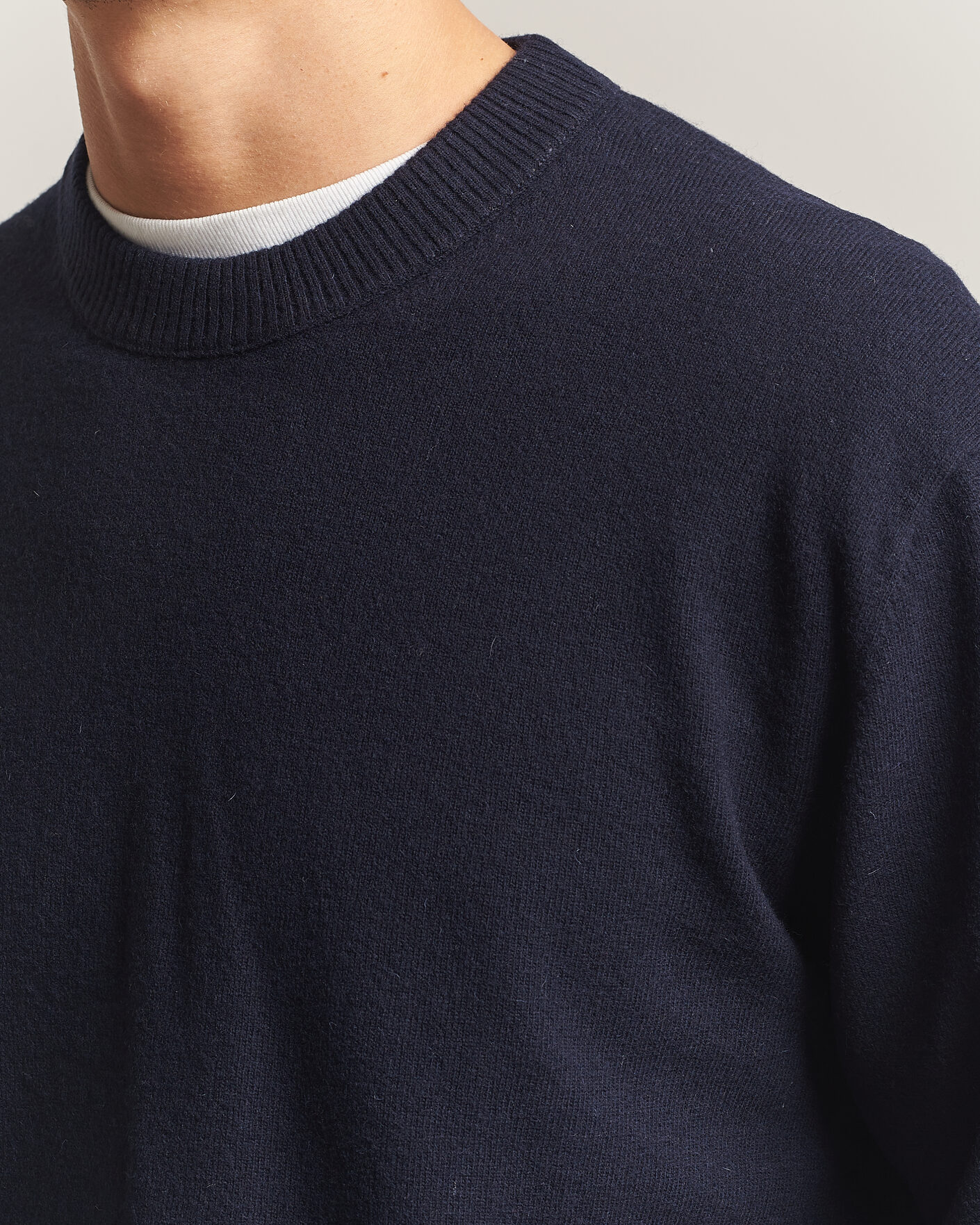 Men | Sweaters & Knitwear | NN07 | Raz Lambswool Knitted Sweater Deep Navy
