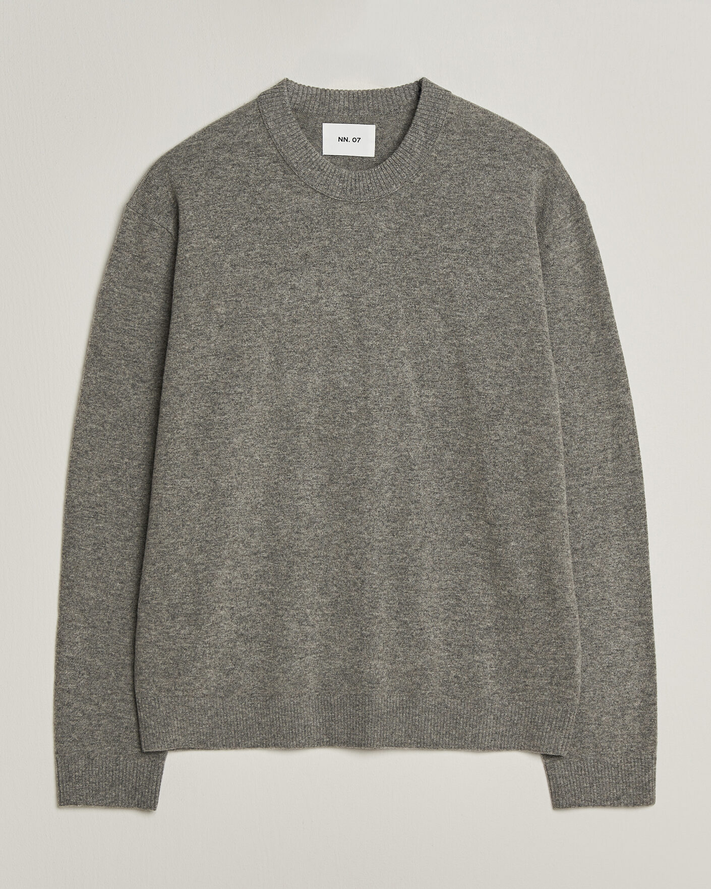 Men | Sweaters & Knitwear | NN07 | Raz Lambswool Knitted Sweater Grey Melange