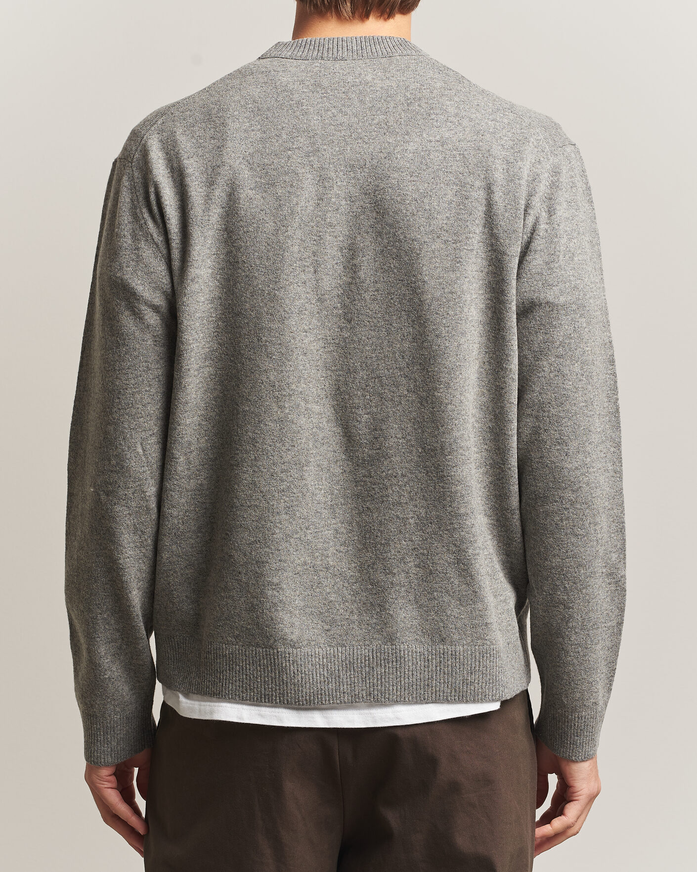 Men | Sweaters & Knitwear | NN07 | Raz Lambswool Knitted Sweater Grey Melange