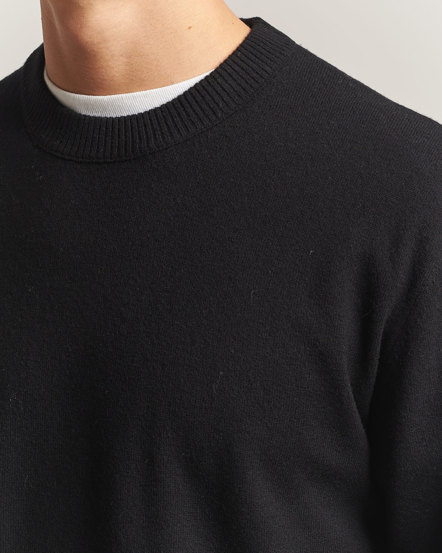 Men | Sweaters & Knitwear | NN07 | Raz Lambswool Knitted Sweater Black