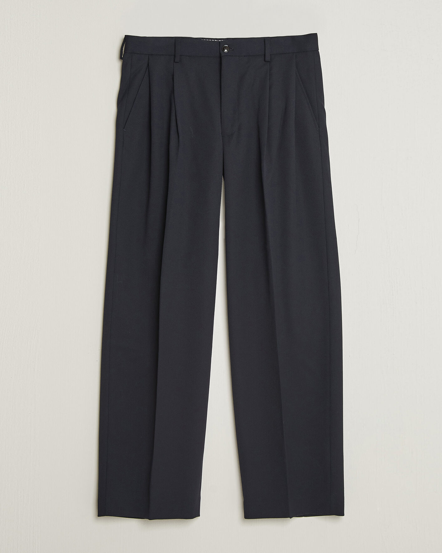Men | Trousers | NN07 | Justin Wool Pleated Suit Trousers Deep Navy