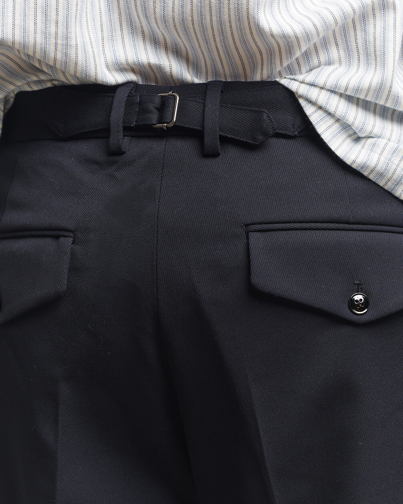 Men | Trousers | NN07 | Justin Wool Pleated Suit Trousers Deep Navy