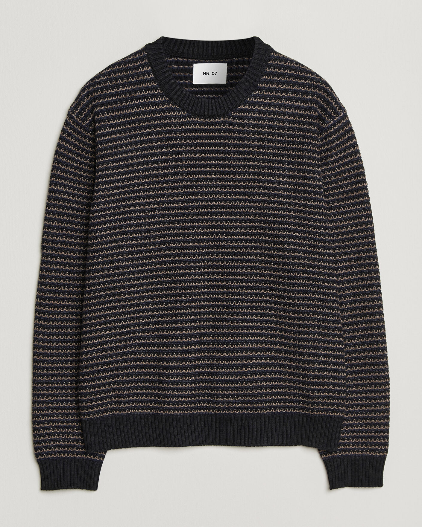 Men | Sweaters & Knitwear | NN07 | Russell Cotton/Wool Structured Sweater Navy Blue