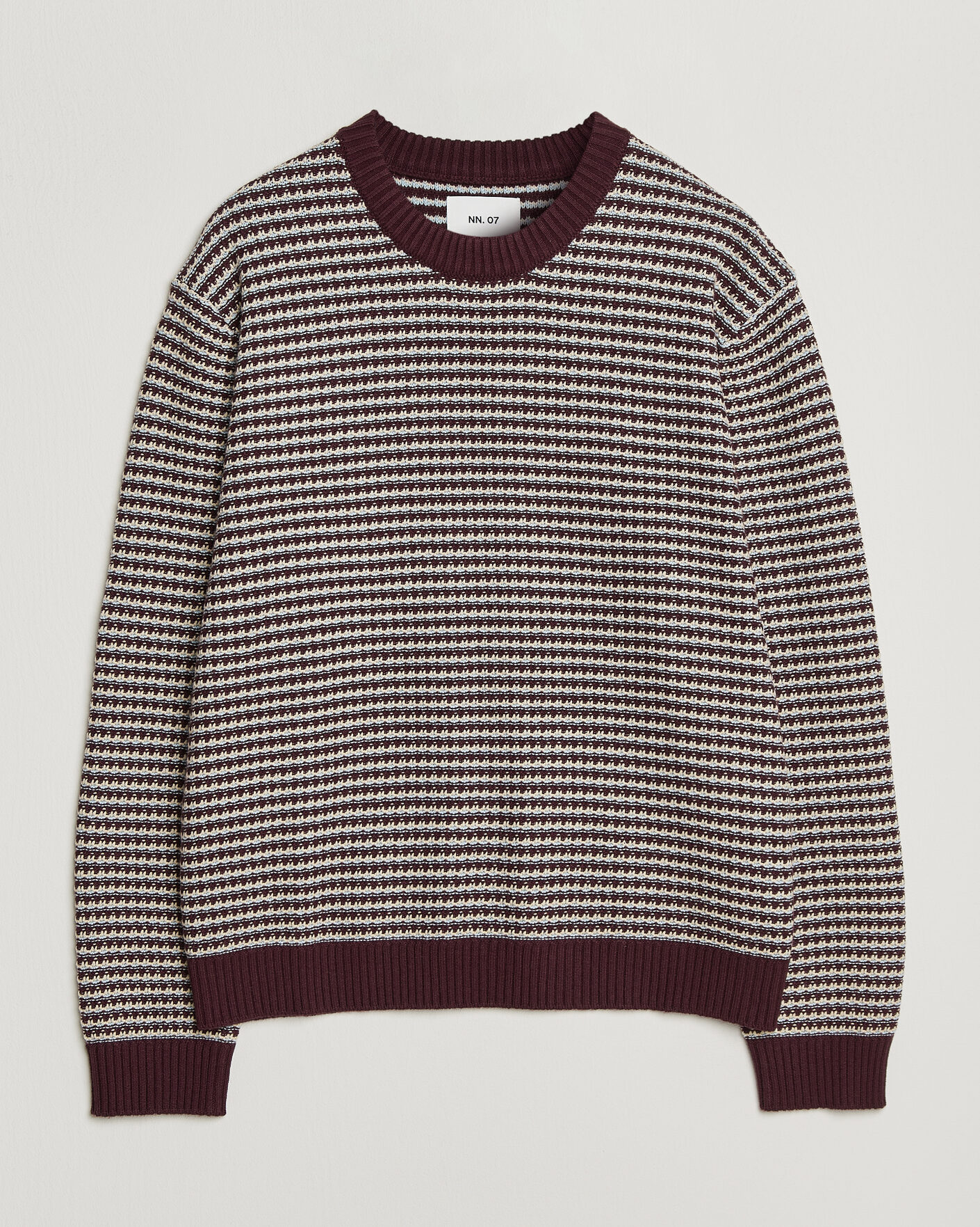 Men | Sweaters & Knitwear | NN07 | Russell Cotton/Wool Structured Sweater Winetasting