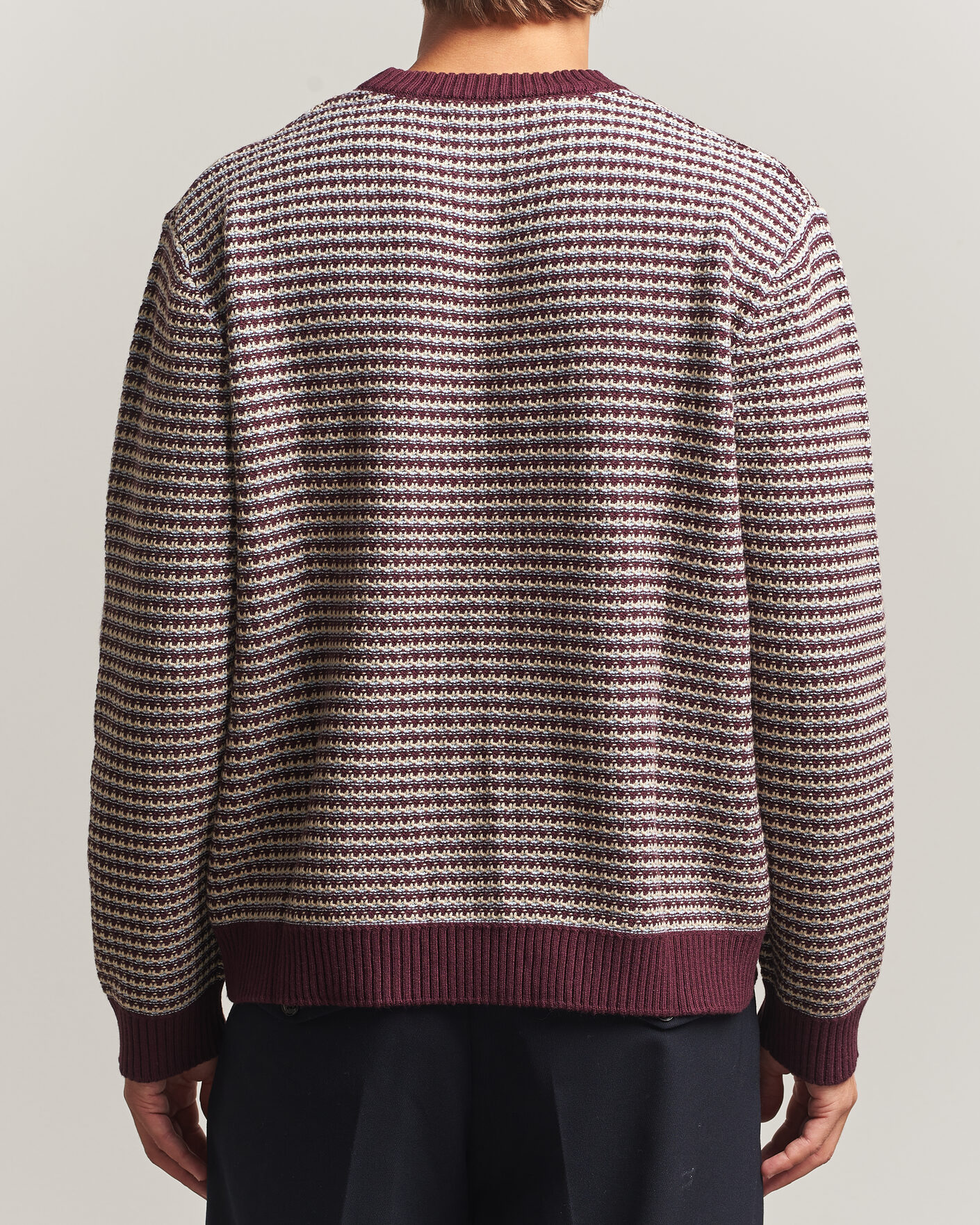 Men | Sweaters & Knitwear | NN07 | Russell Cotton/Wool Structured Sweater Winetasting