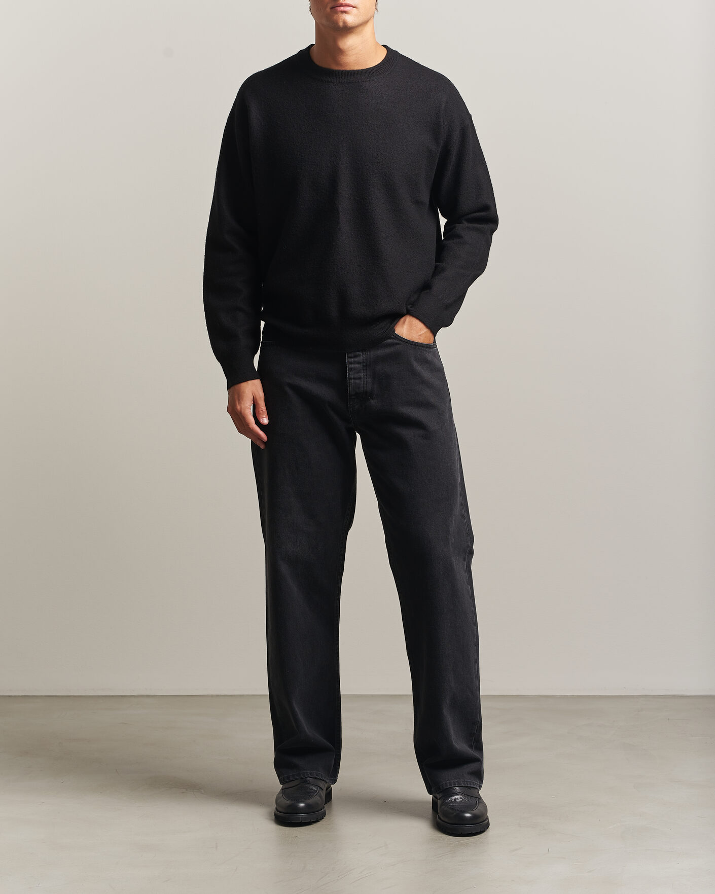Men | Sweaters & Knitwear | NN07 | Jasper Soft Boiled Wool Sweater Black