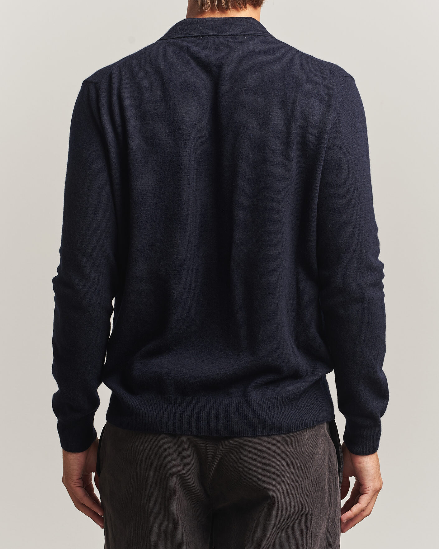 Men | Sweaters & Knitwear | Oscar Jacobson | Pepe Wool/Cashmere Polo Navy