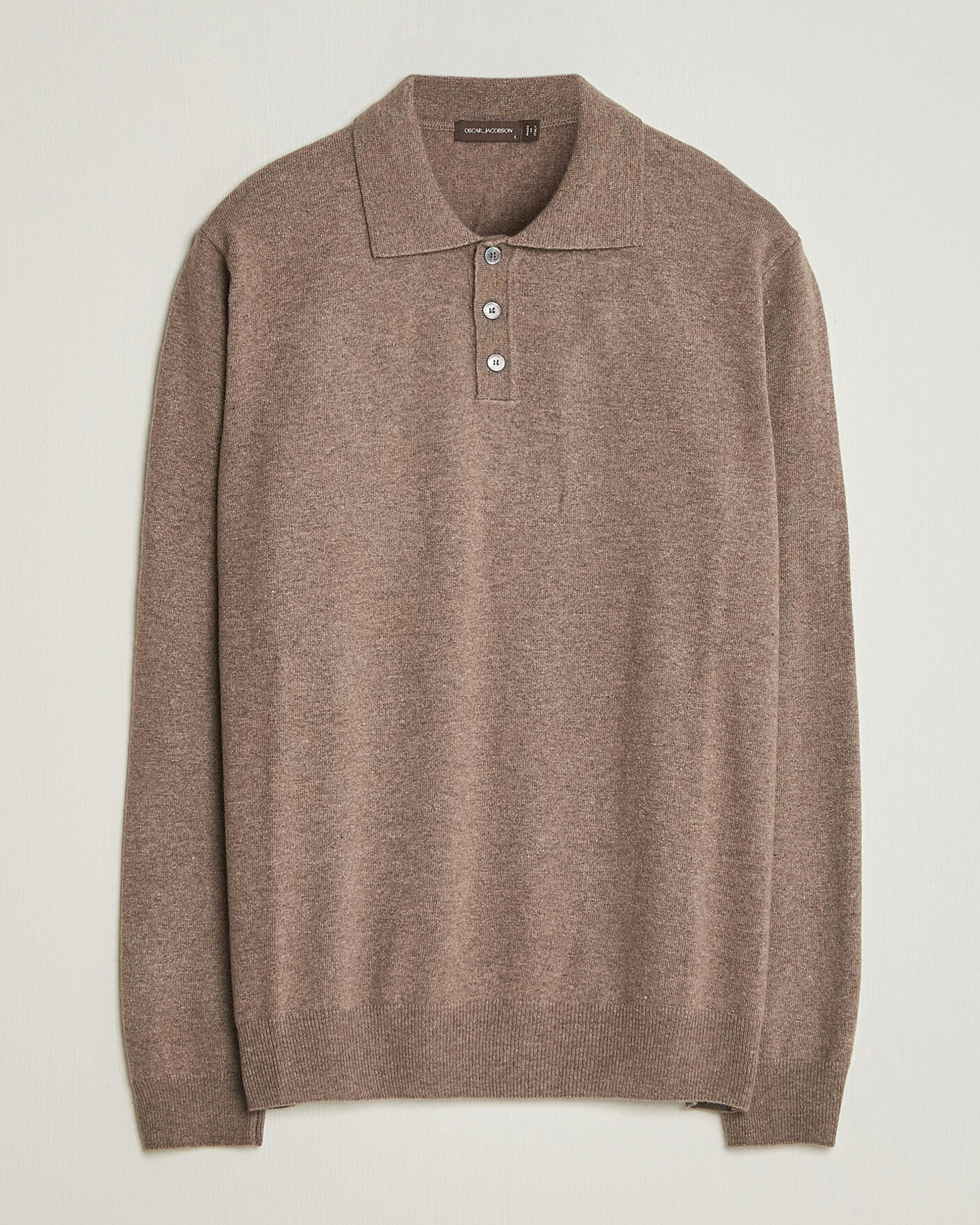 Men | Sweaters & Knitwear | Oscar Jacobson | Pepe Wool/Cashmere Polo Light Brown