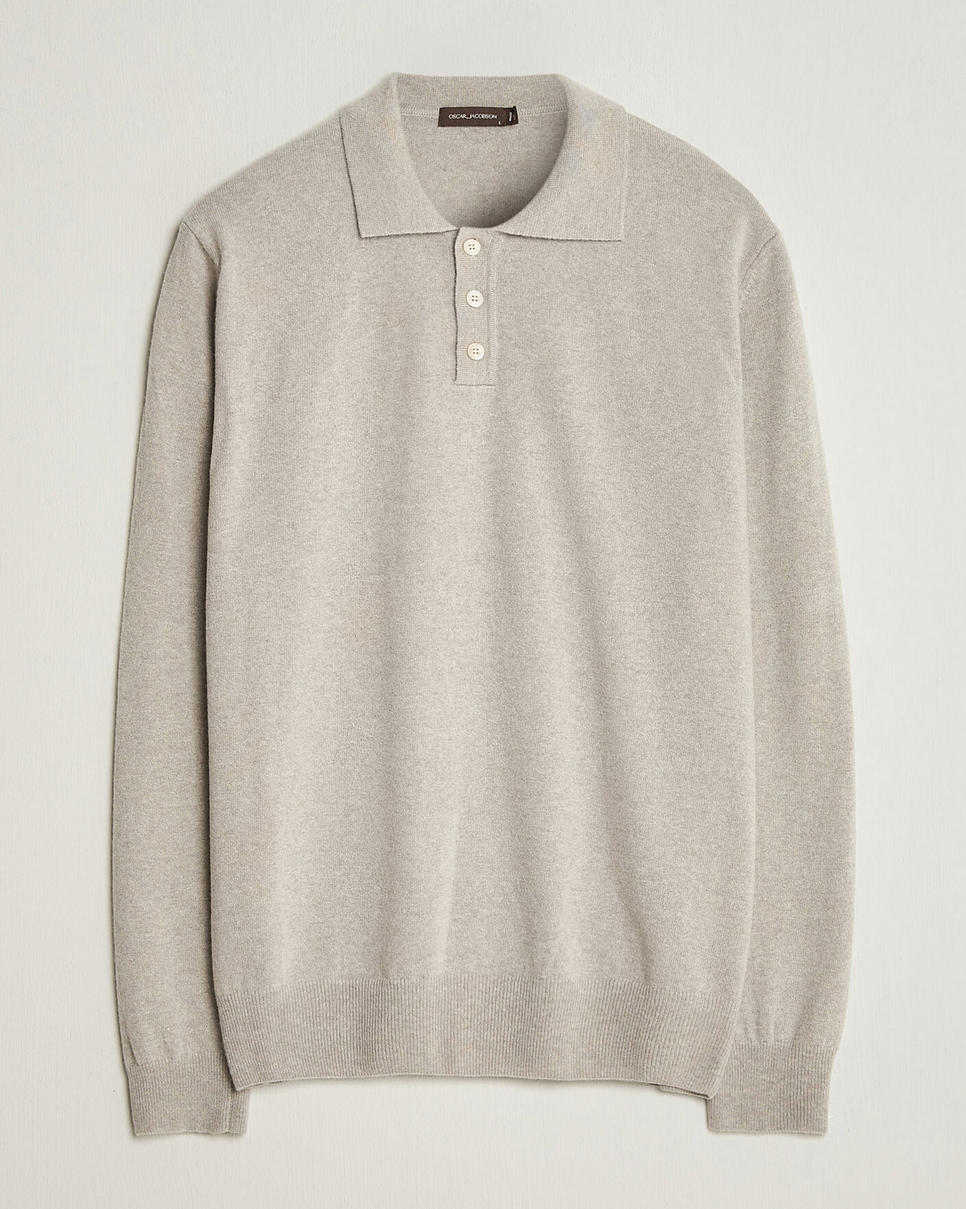 Men | Sweaters & Knitwear | Oscar Jacobson | Pepe Wool/Cashmere Polo Light Beige