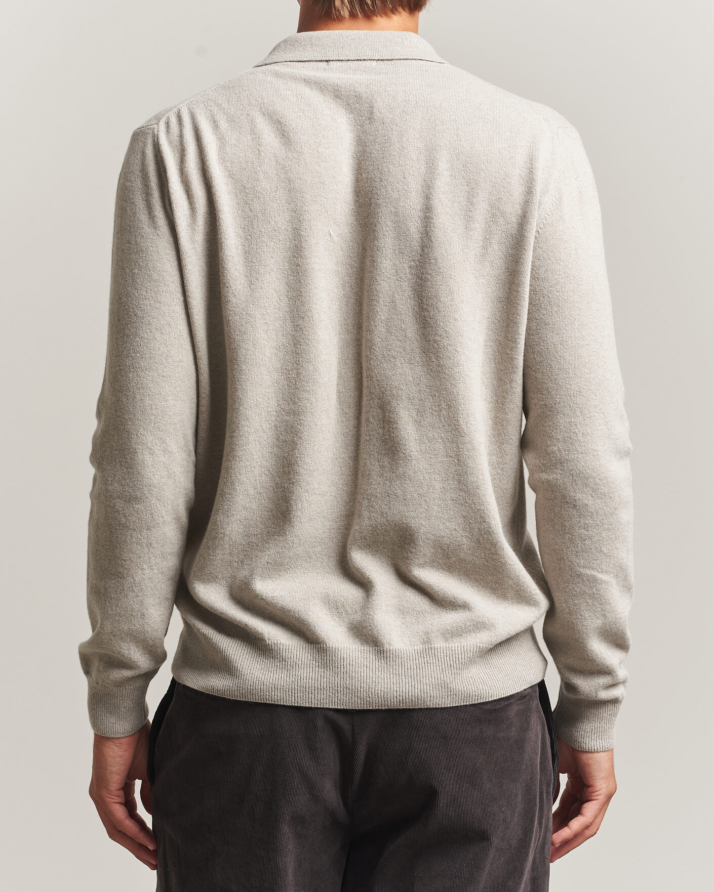 Men | Sweaters & Knitwear | Oscar Jacobson | Pepe Wool/Cashmere Polo Light Beige