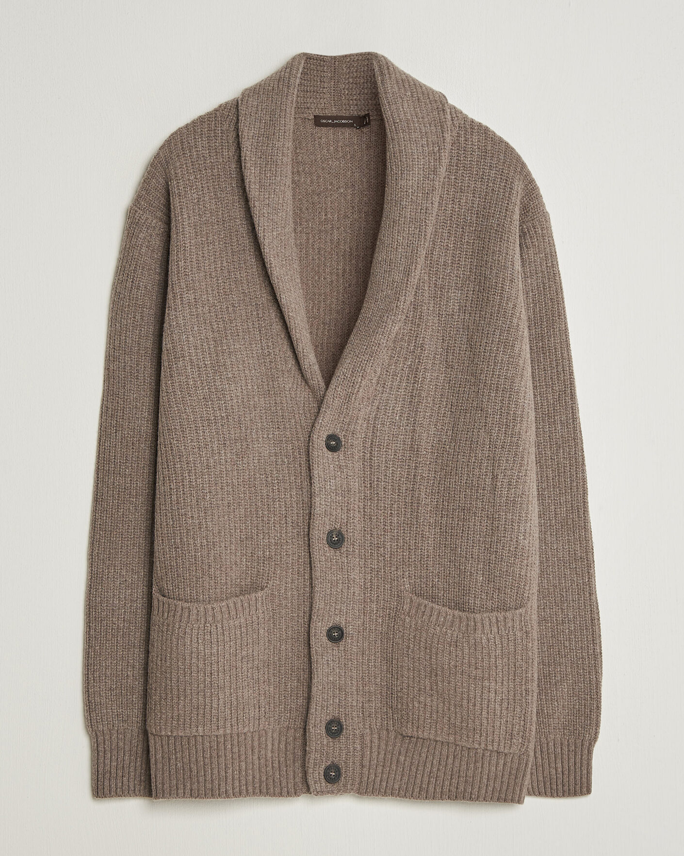 Men | Sweaters & Knitwear | Oscar Jacobson | Roland Wool Cardigan Beige