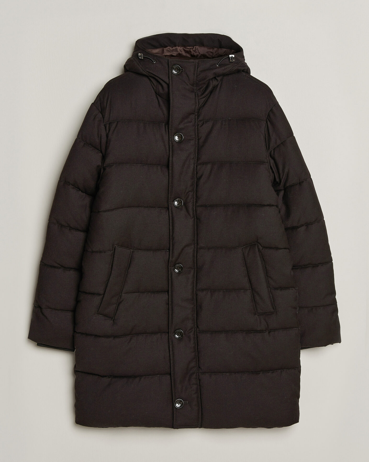 Men | Coats & Jackets | Oscar Jacobson | Padded Flannel Parka Brown