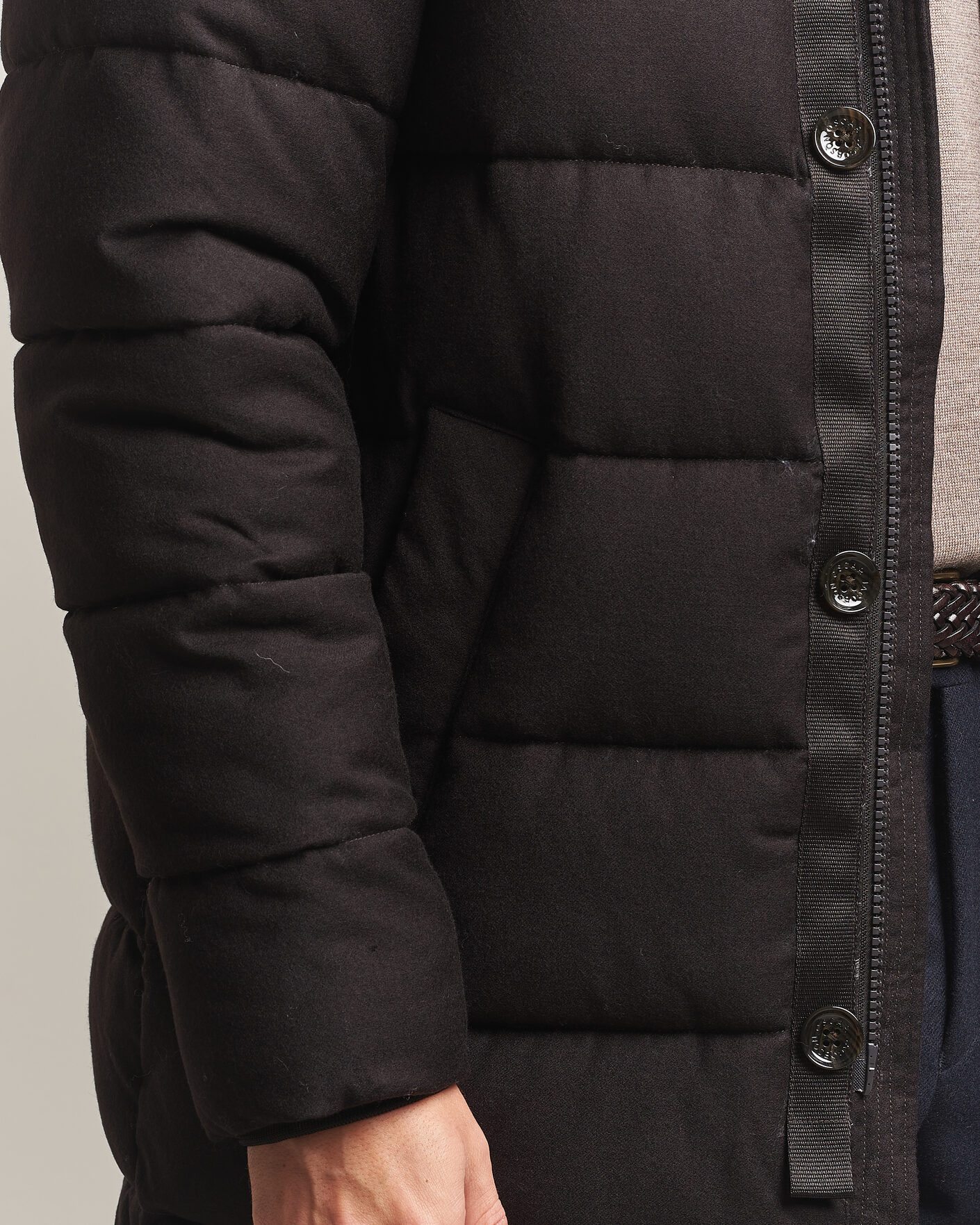 Men | Coats & Jackets | Oscar Jacobson | Padded Flannel Parka Brown
